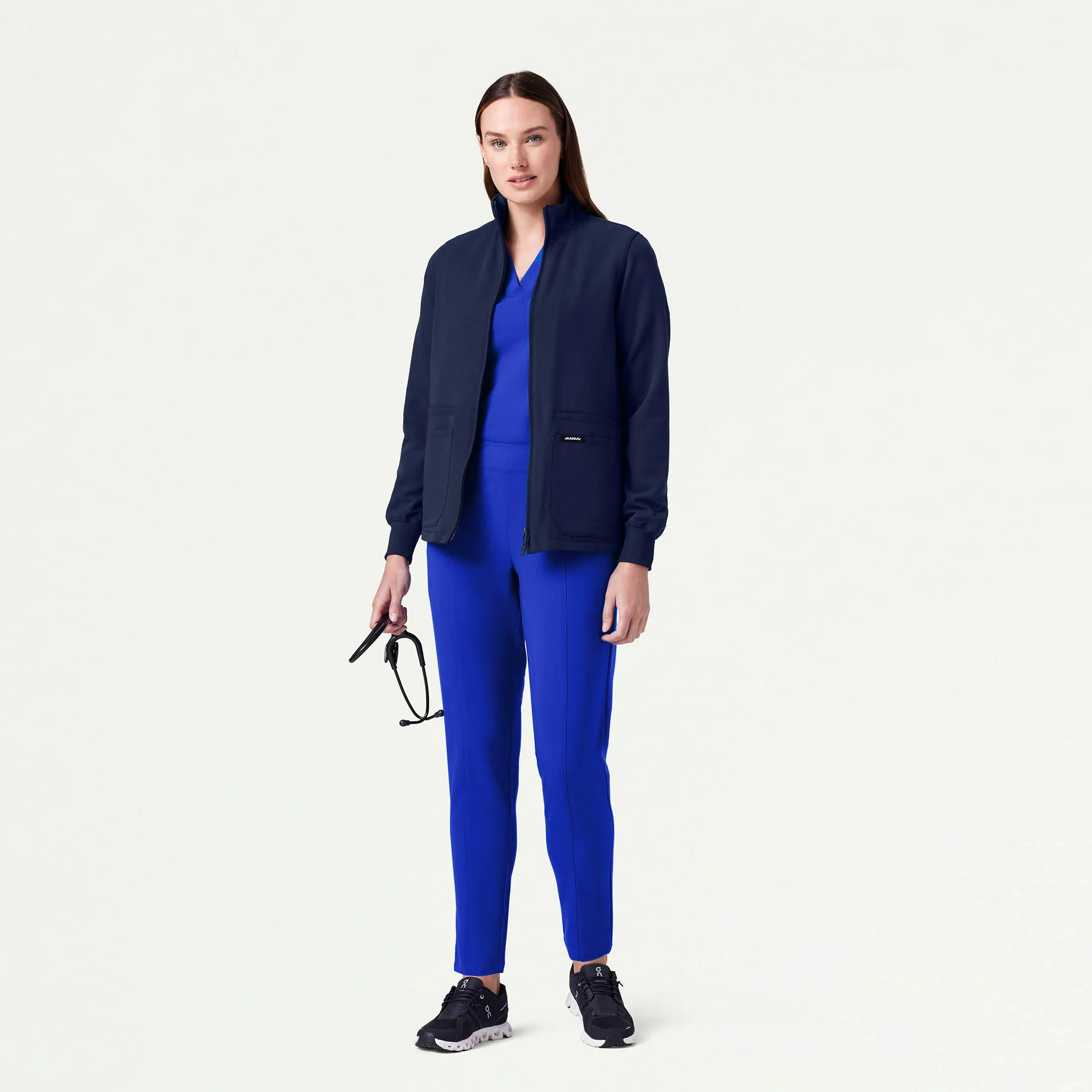 The Mari Jacket Scrub Set - Black