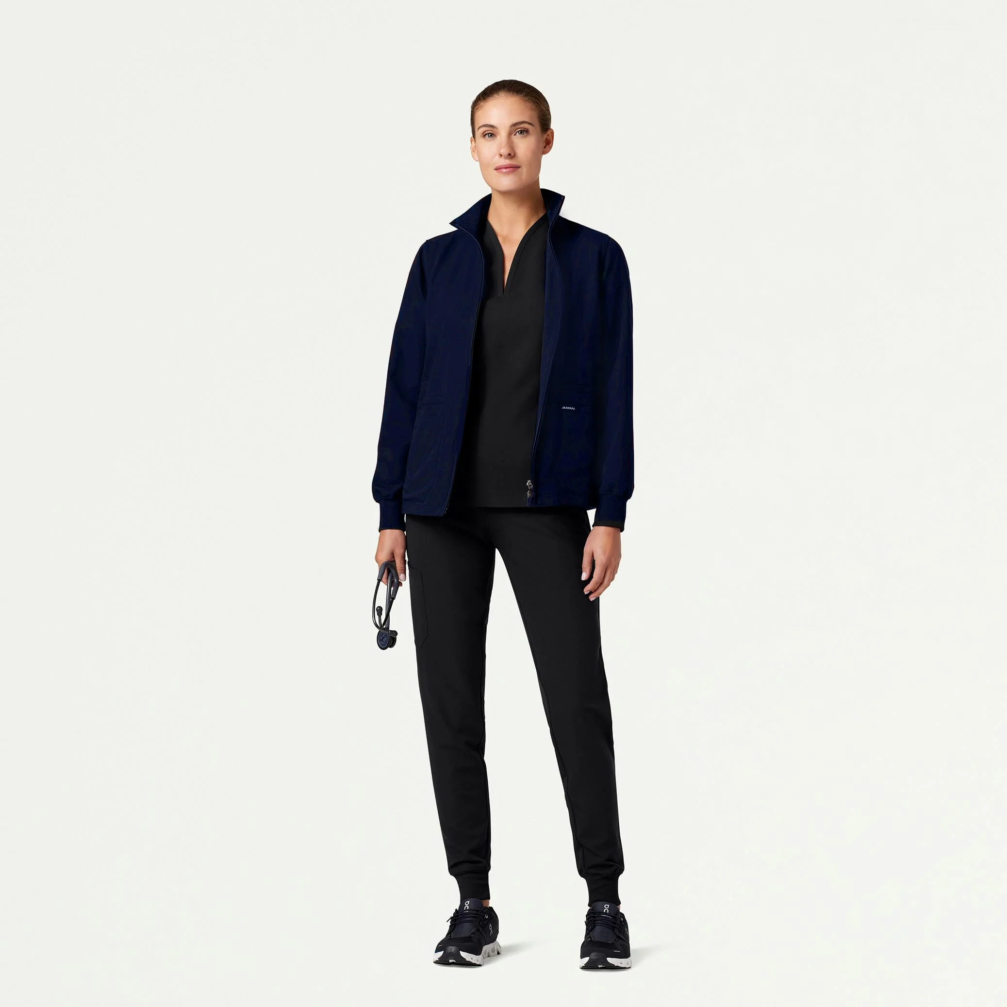 The Mendel Jacket Scrub Set - Black - Image 2