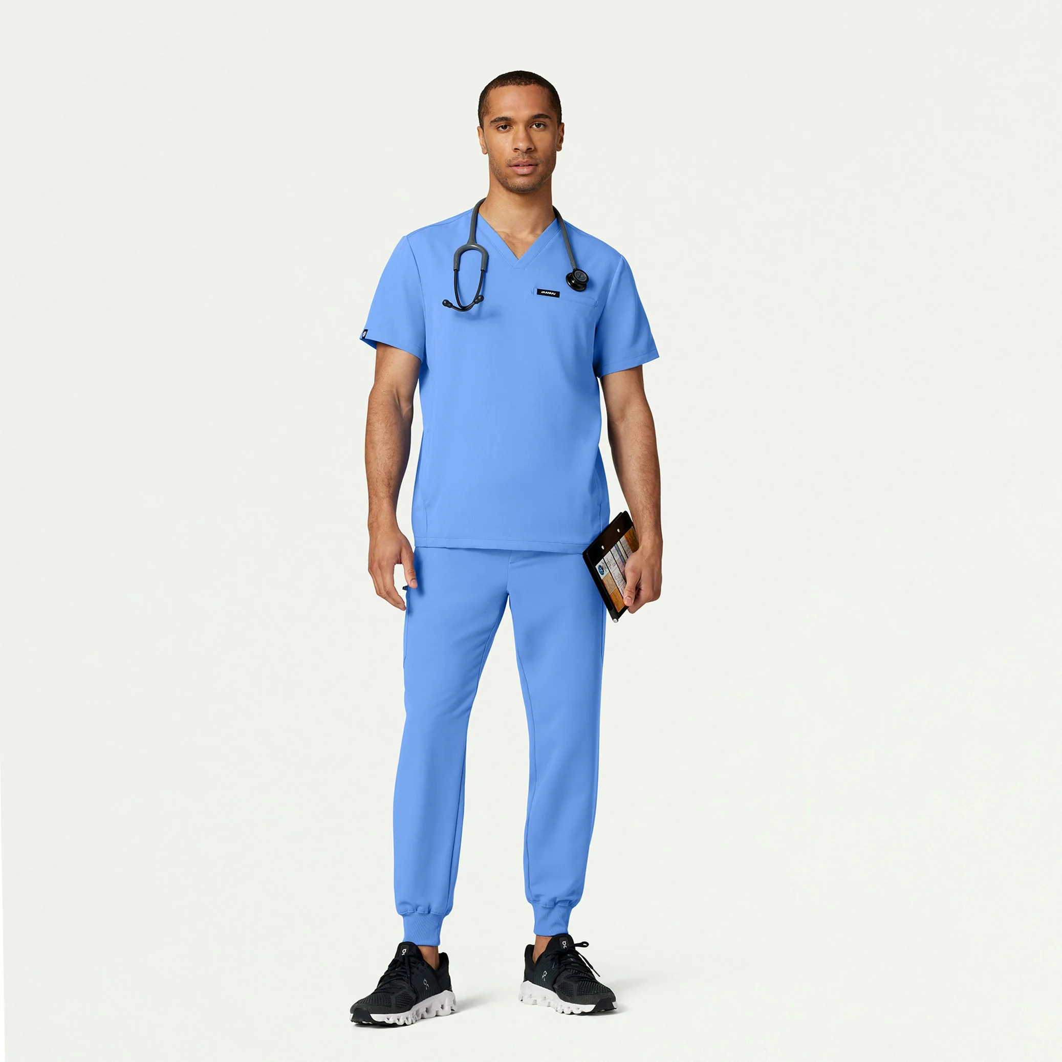 The 11-Pocket Scrub Set - Ceil Blue