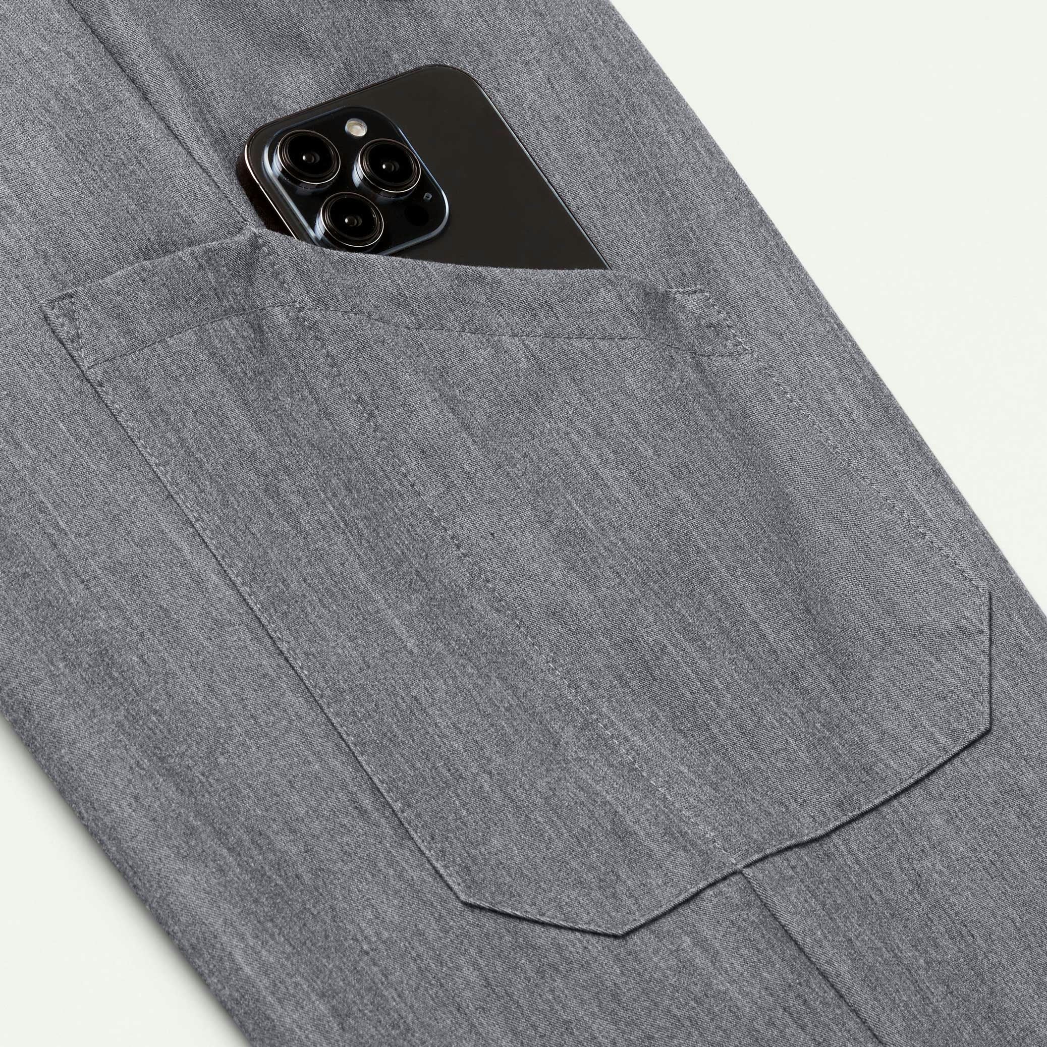 The Rae Essential Scrub Set - Heather Gray - Image 2