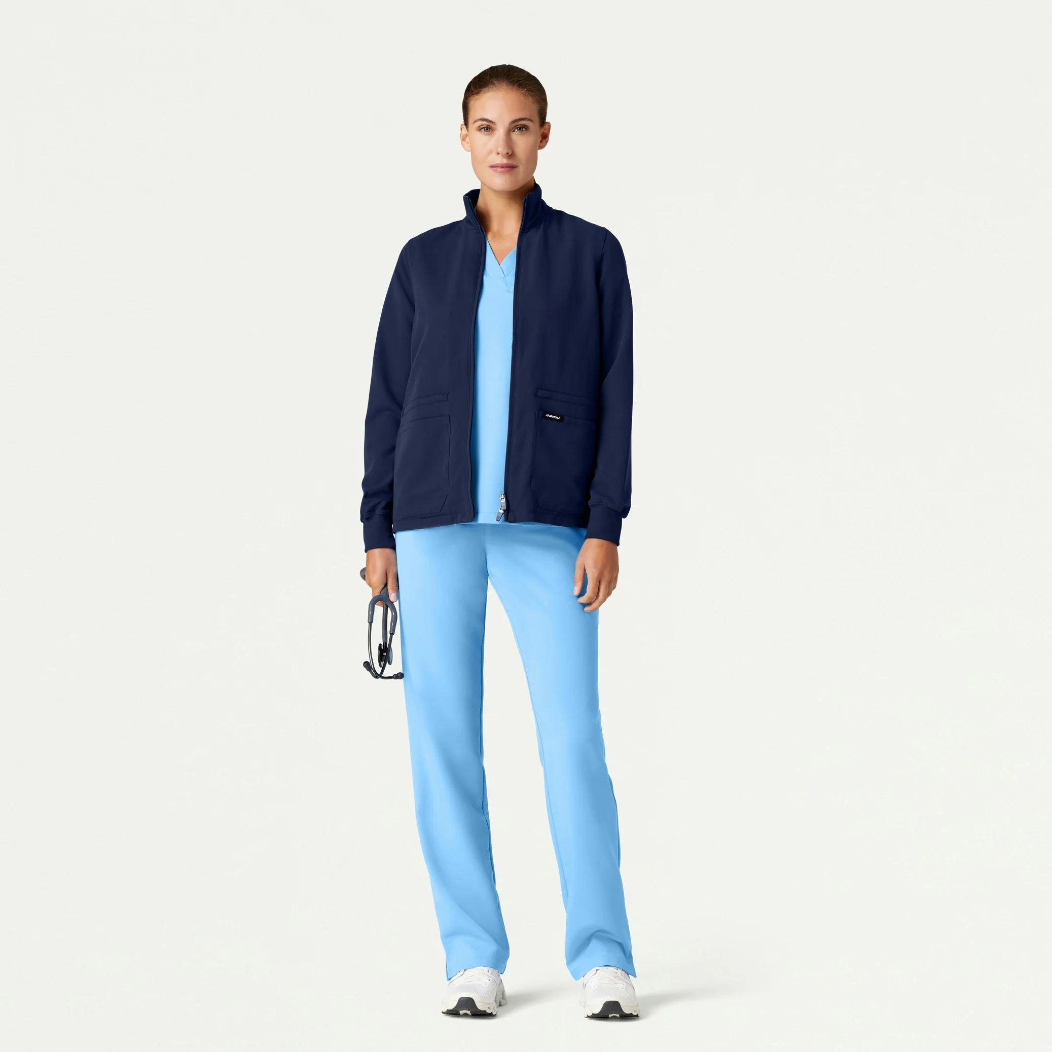 The Shea Jacket Scrub Set - Royal Blue