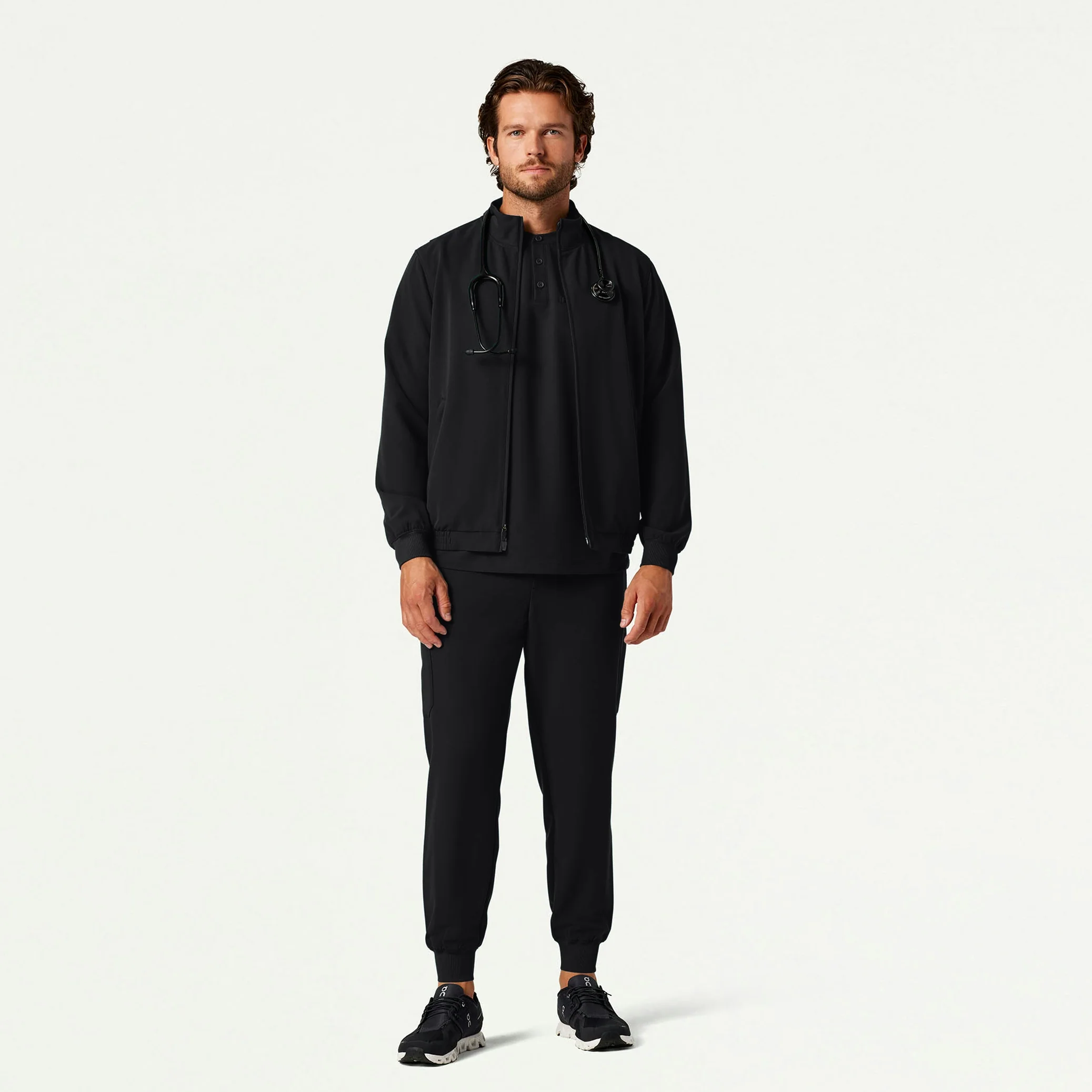 The Wilhelm Jacket Scrub Set - Black