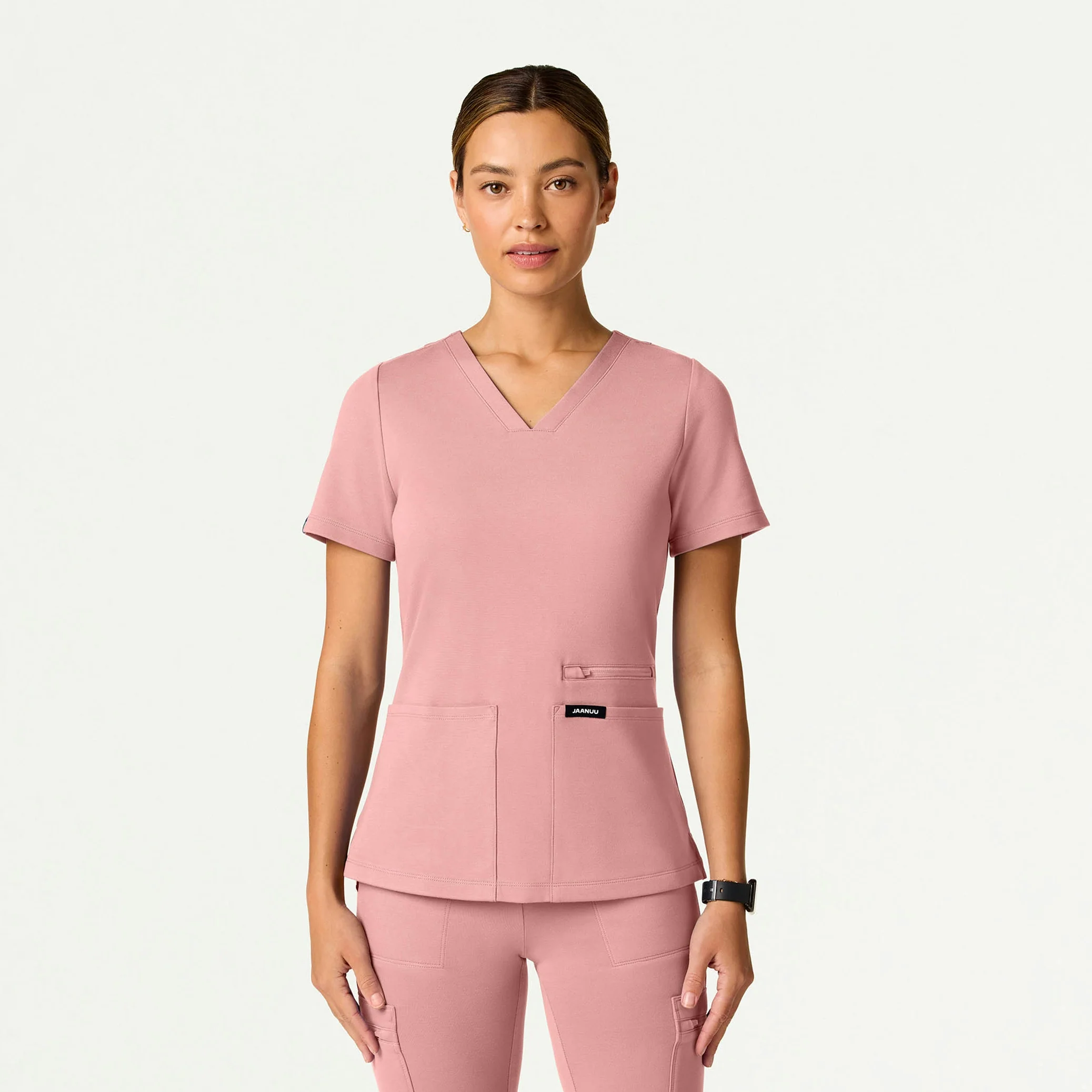 The 14-Pocket UltraSOFT™ Scrub Set - Mauve - Image 2