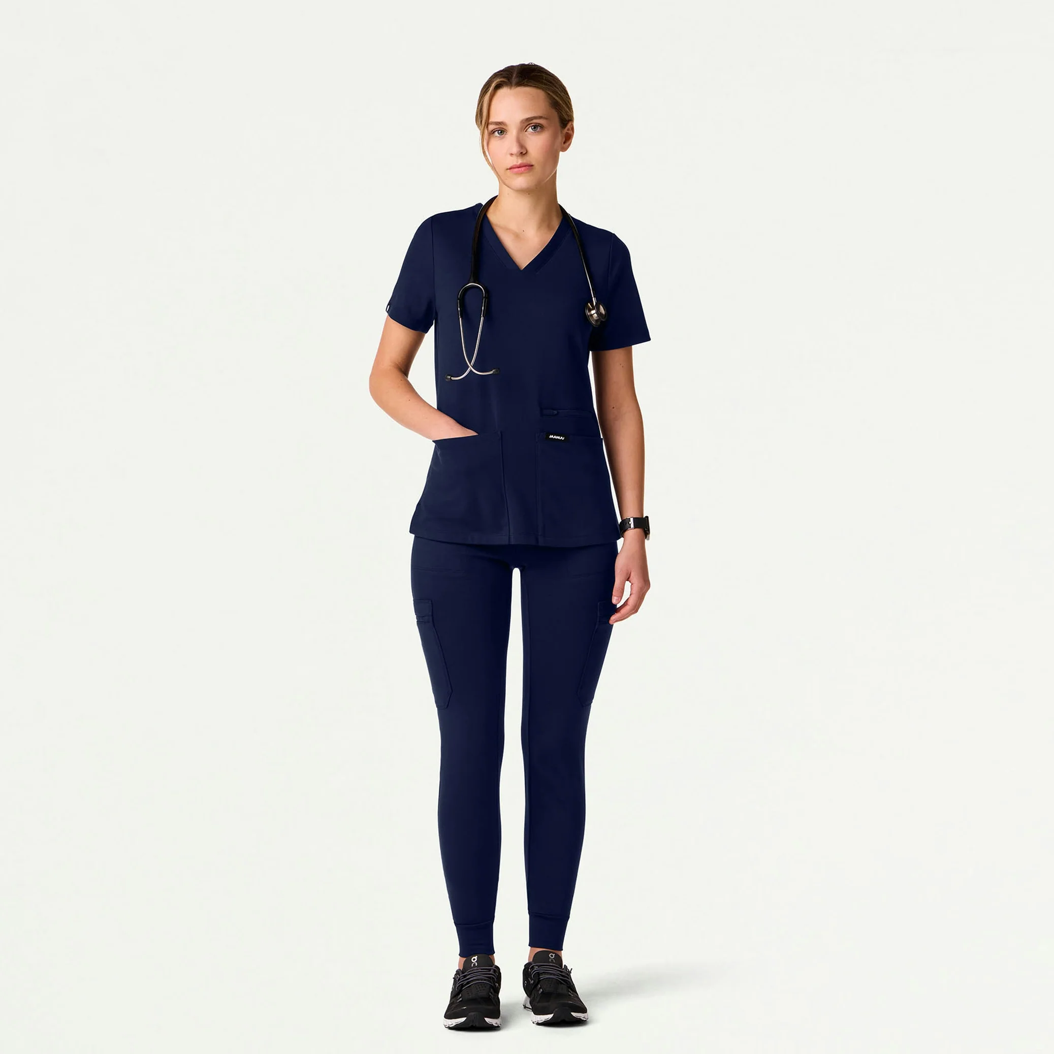 The 14-Pocket UltraSOFT™ Scrub Set - Midnight Navy