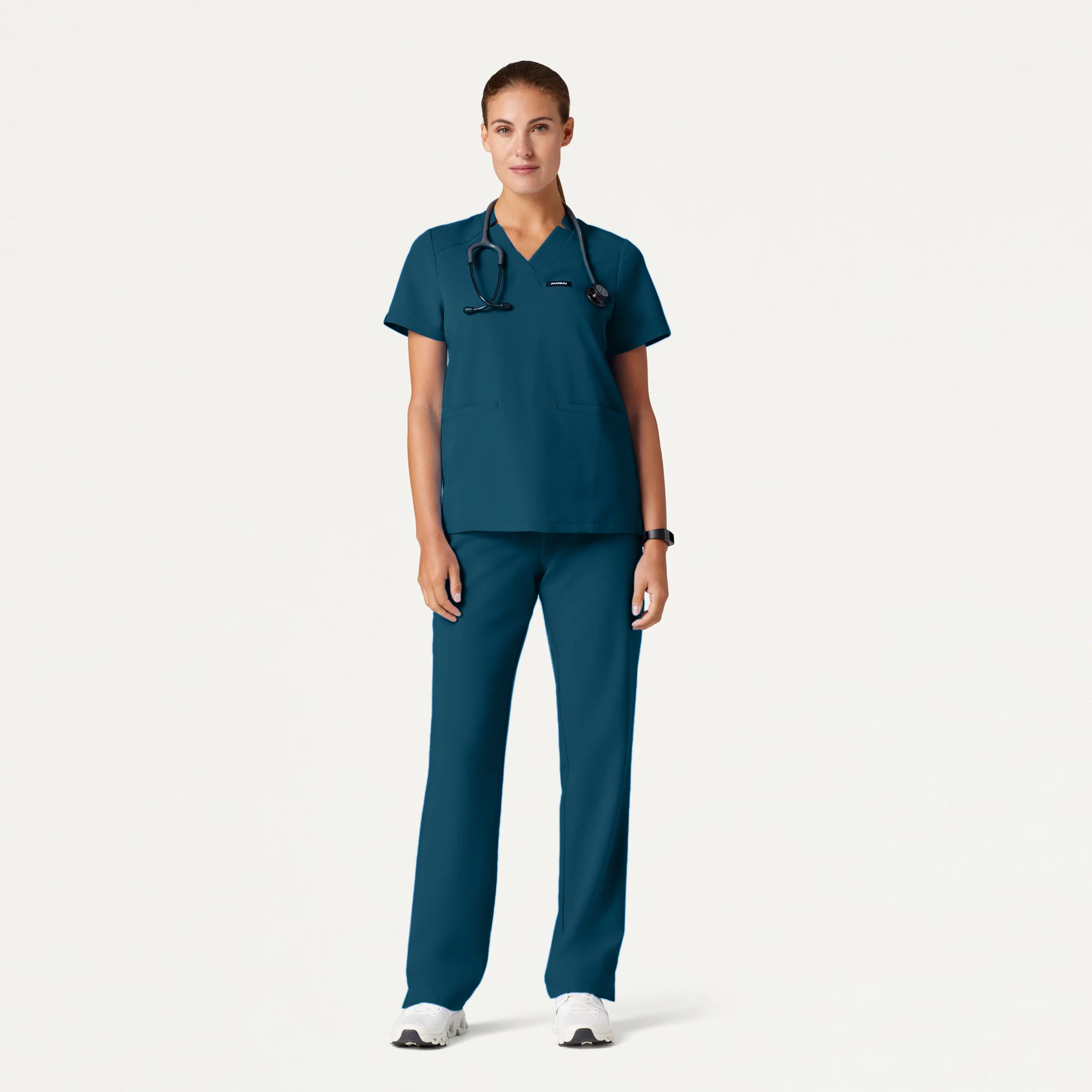 The Classic Notch Scrub Set - Caribbean Blue