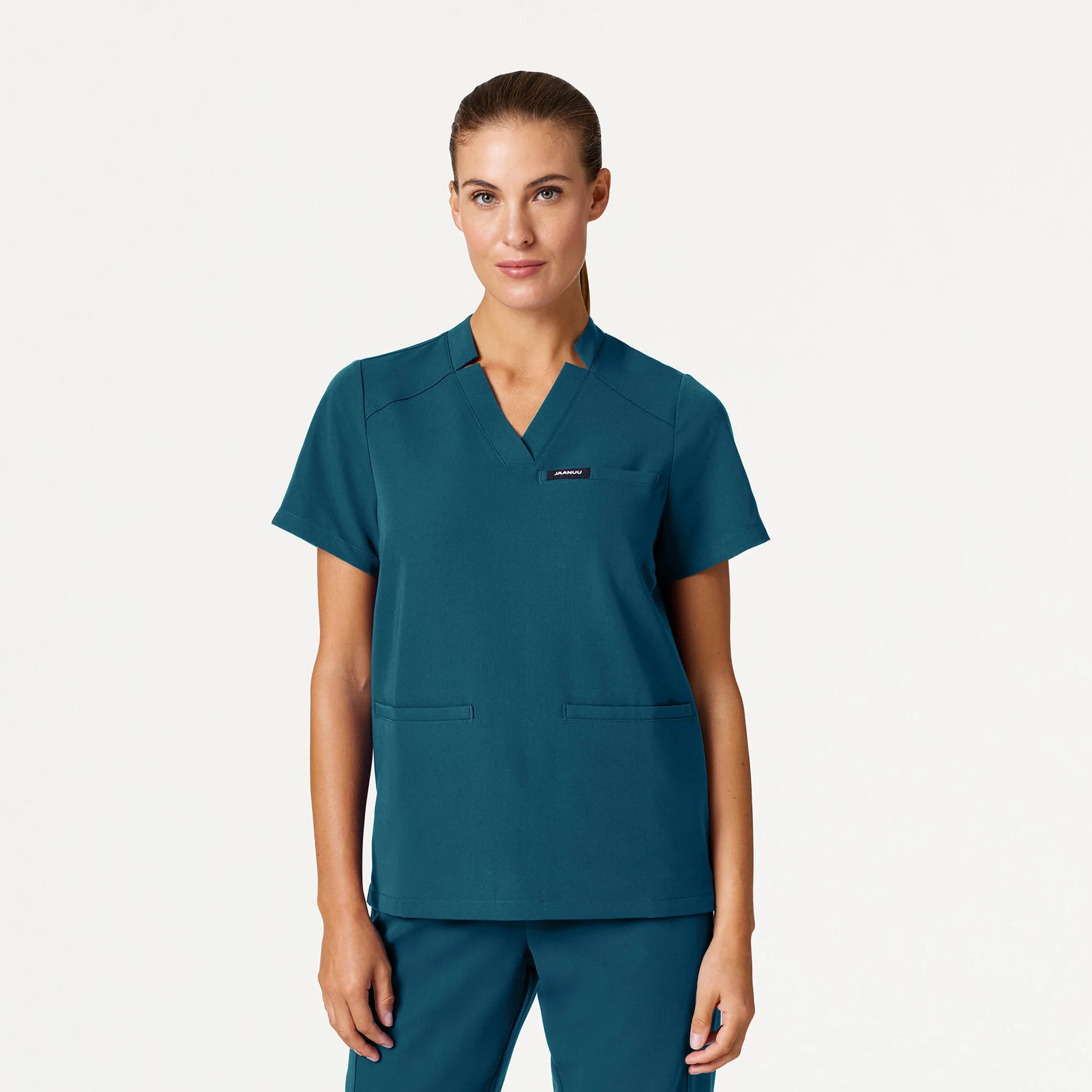 The Classic Notch Scrub Set - Caribbean Blue - Image 2