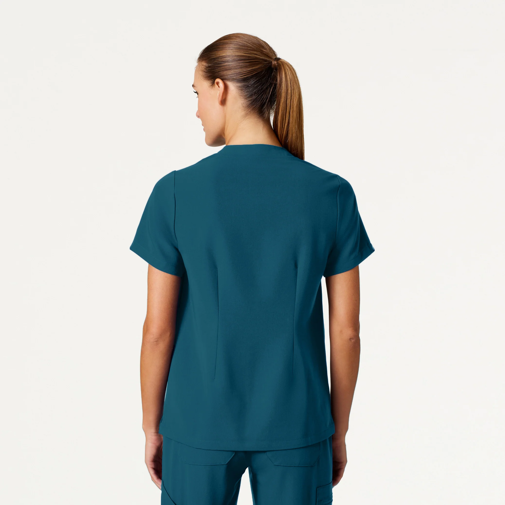 The Classic Notch Scrub Set - Caribbean Blue - Image 3