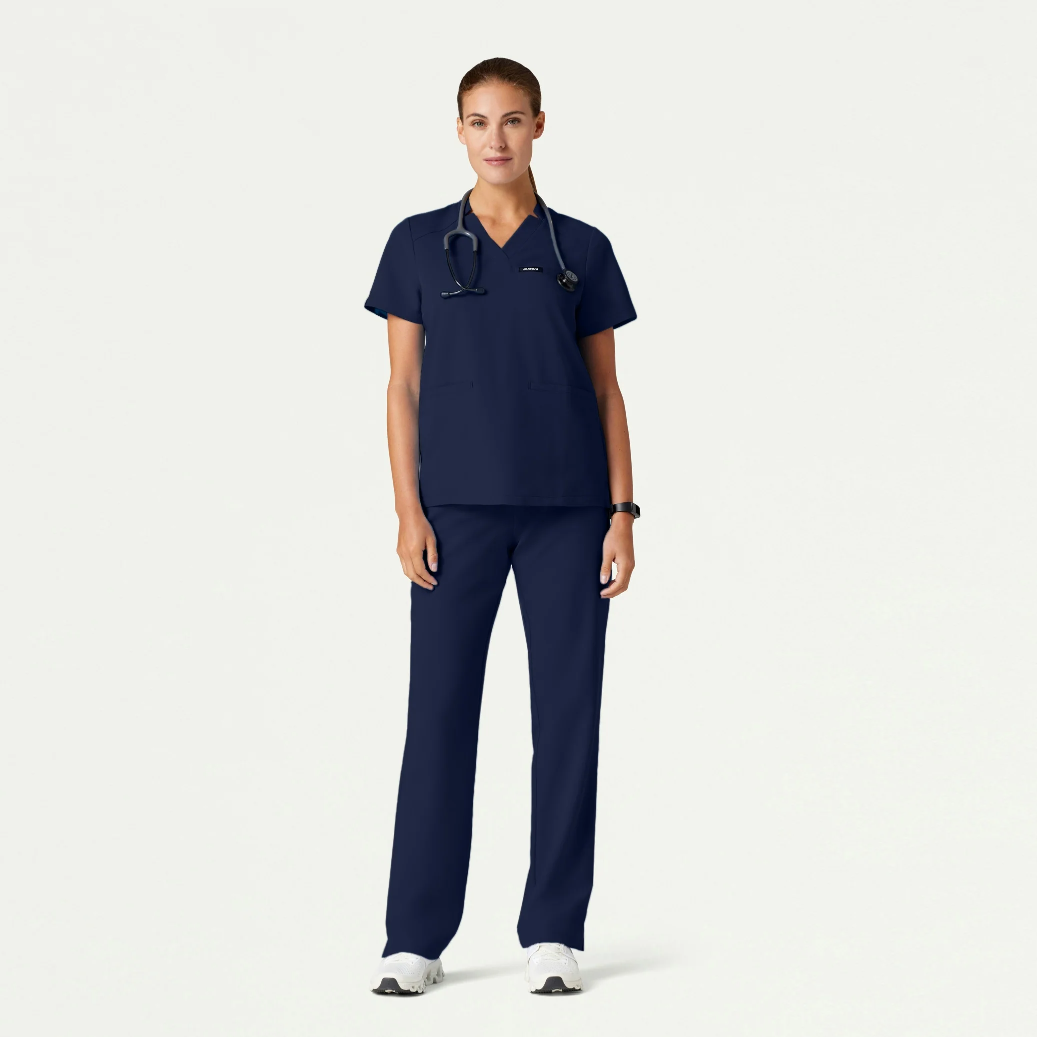 The Classic Notch Scrub Set - Midnight Navy