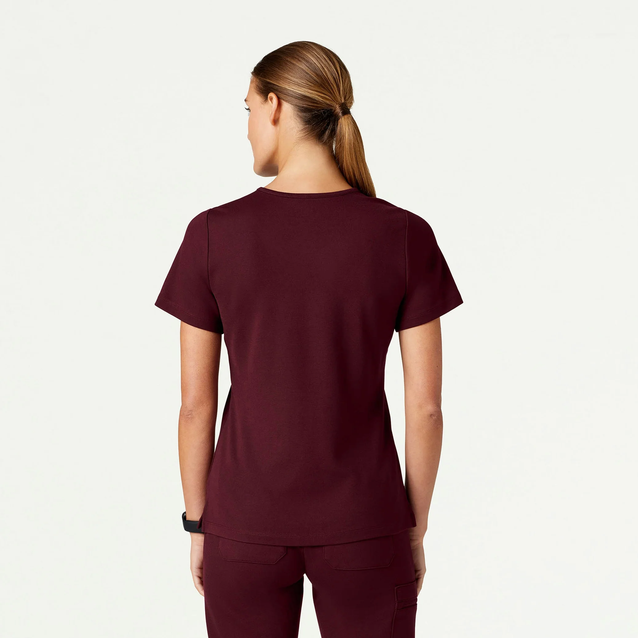 The Everyday UltraSOFT™ Scrub Set - Burgundy - Image 3
