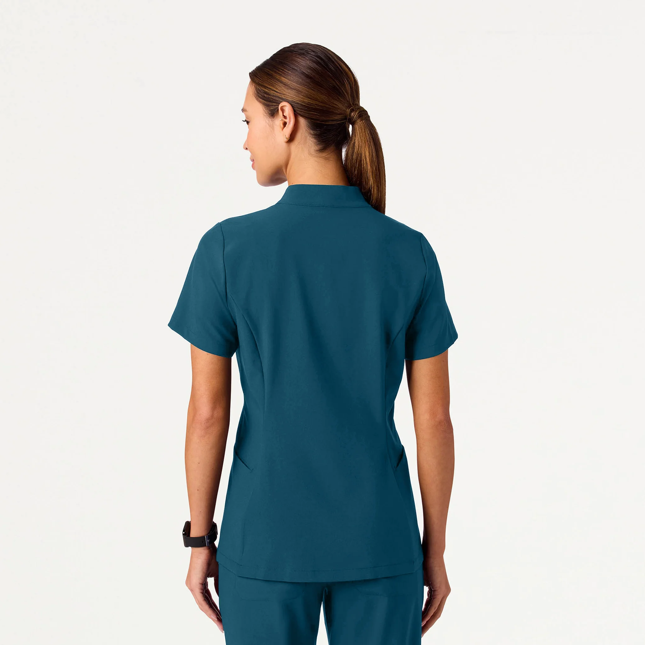 The Fit & Flare UltraLITE™ Scrub Set - Caribbean Blue - Image 4