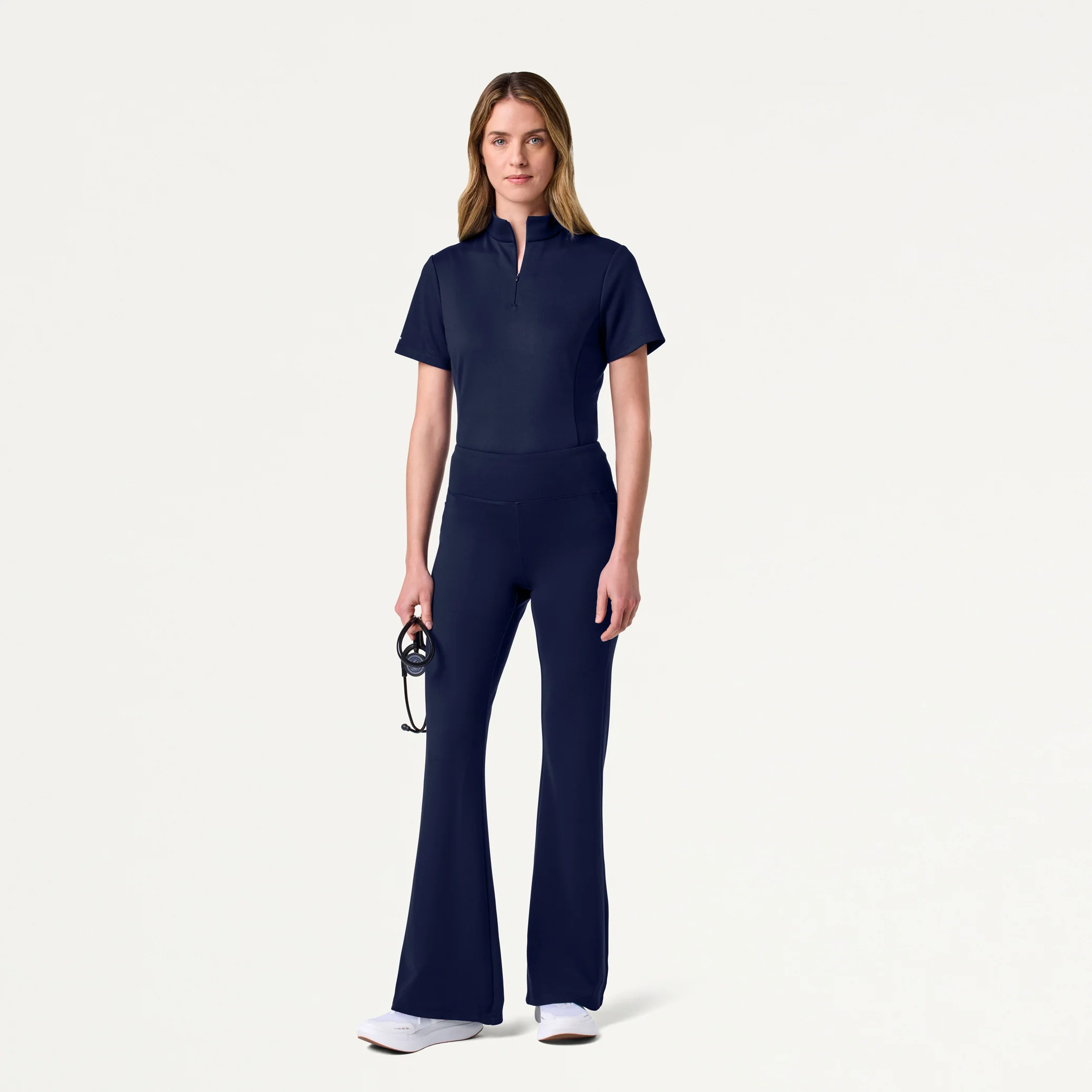 The Half-Zip UltraSOFT™ Scrub Set - Midnight Navy