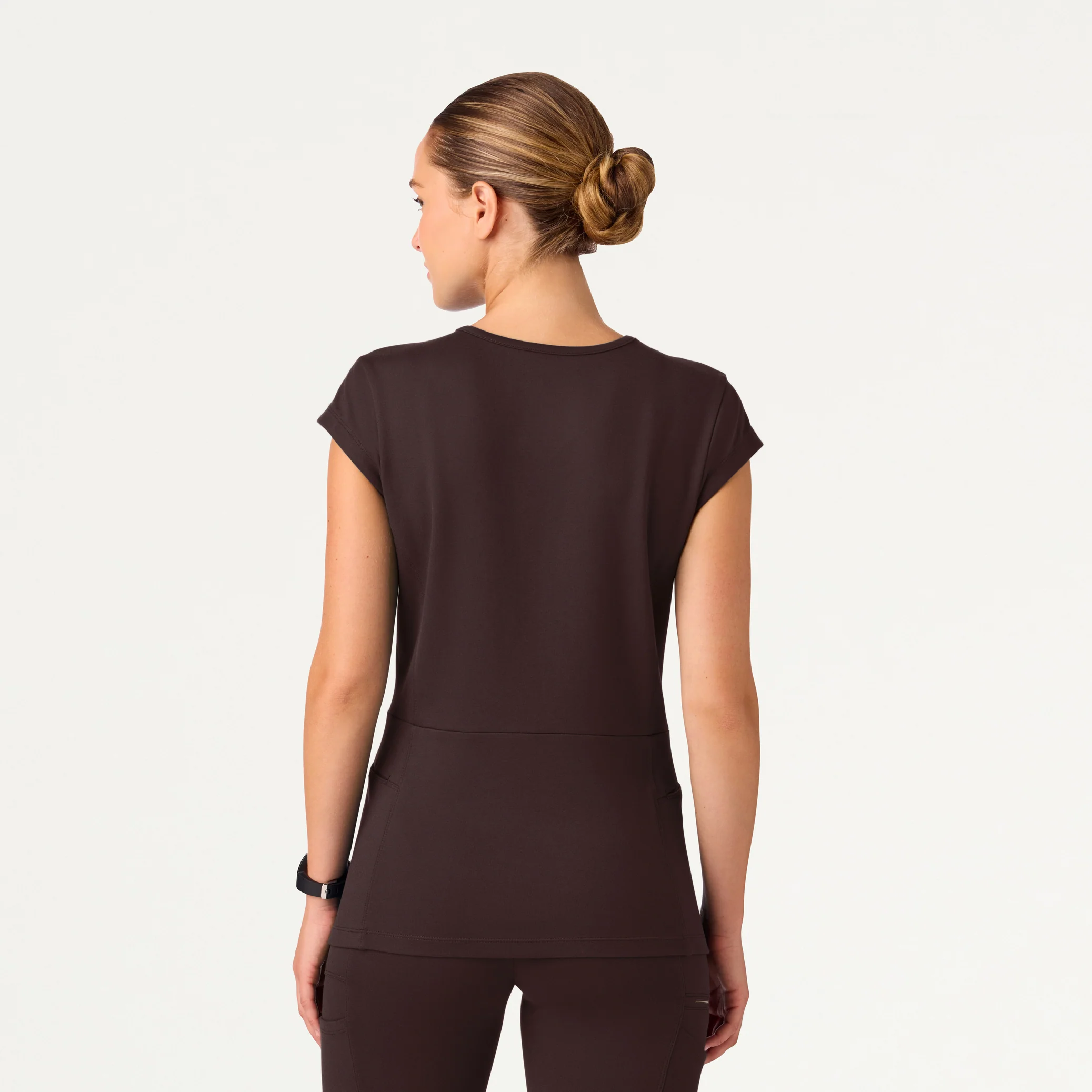 The Mock-Wrap UltraSOFT™ Scrub Set - Espresso - Image 3
