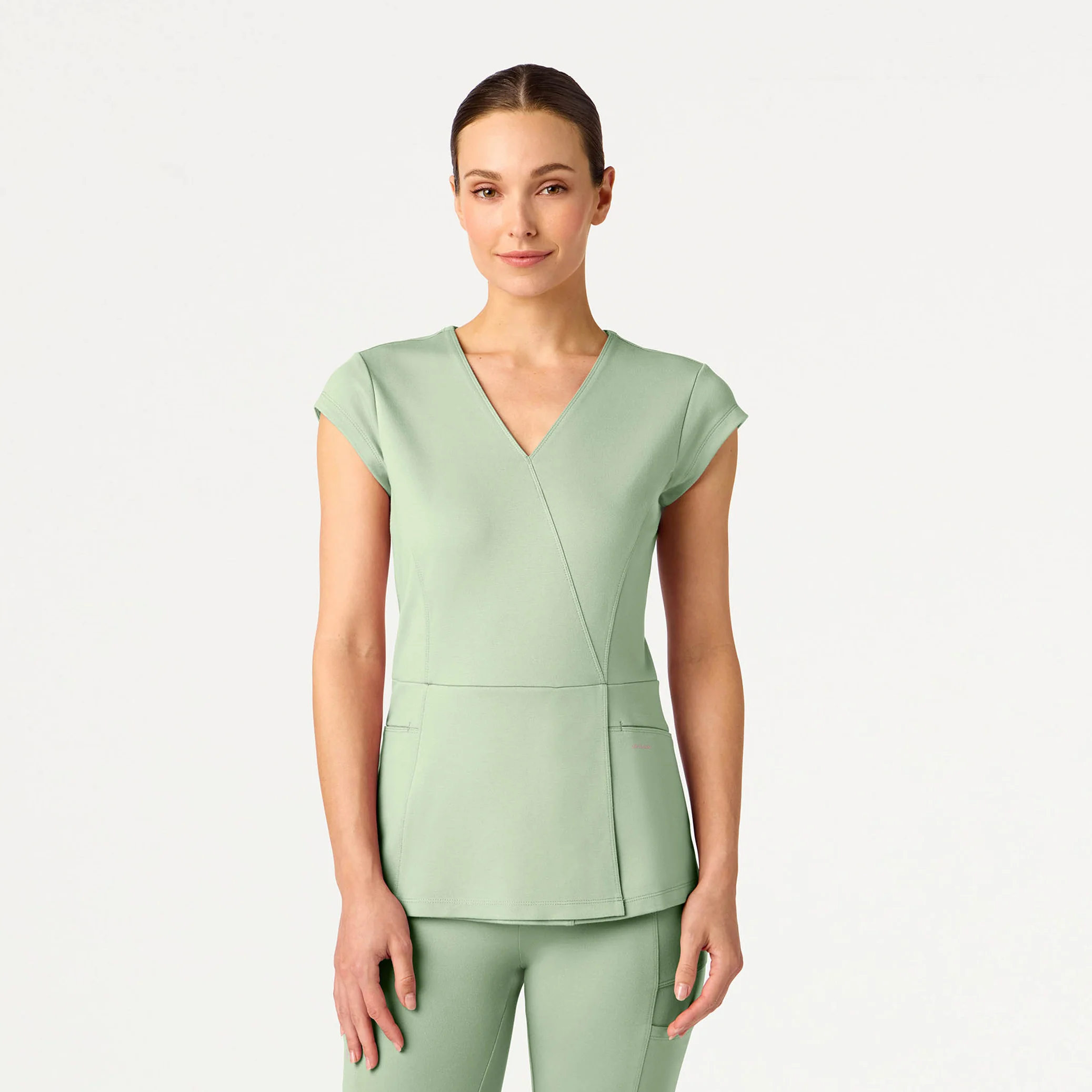 The Mock-Wrap UltraSOFT™ Scrub Set - Mint - Image 2