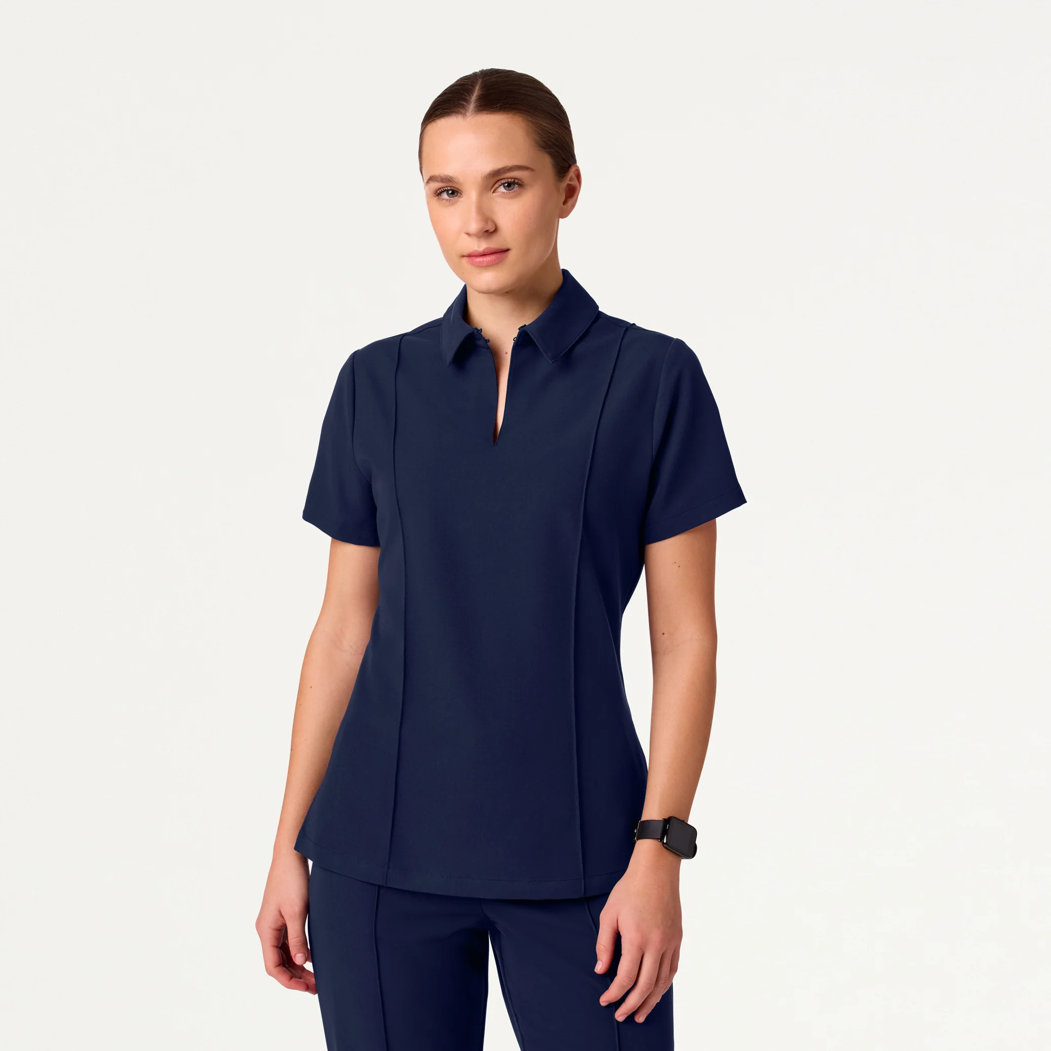 The Tailored Flare Scrub Set - Midnight Navy - Image 2