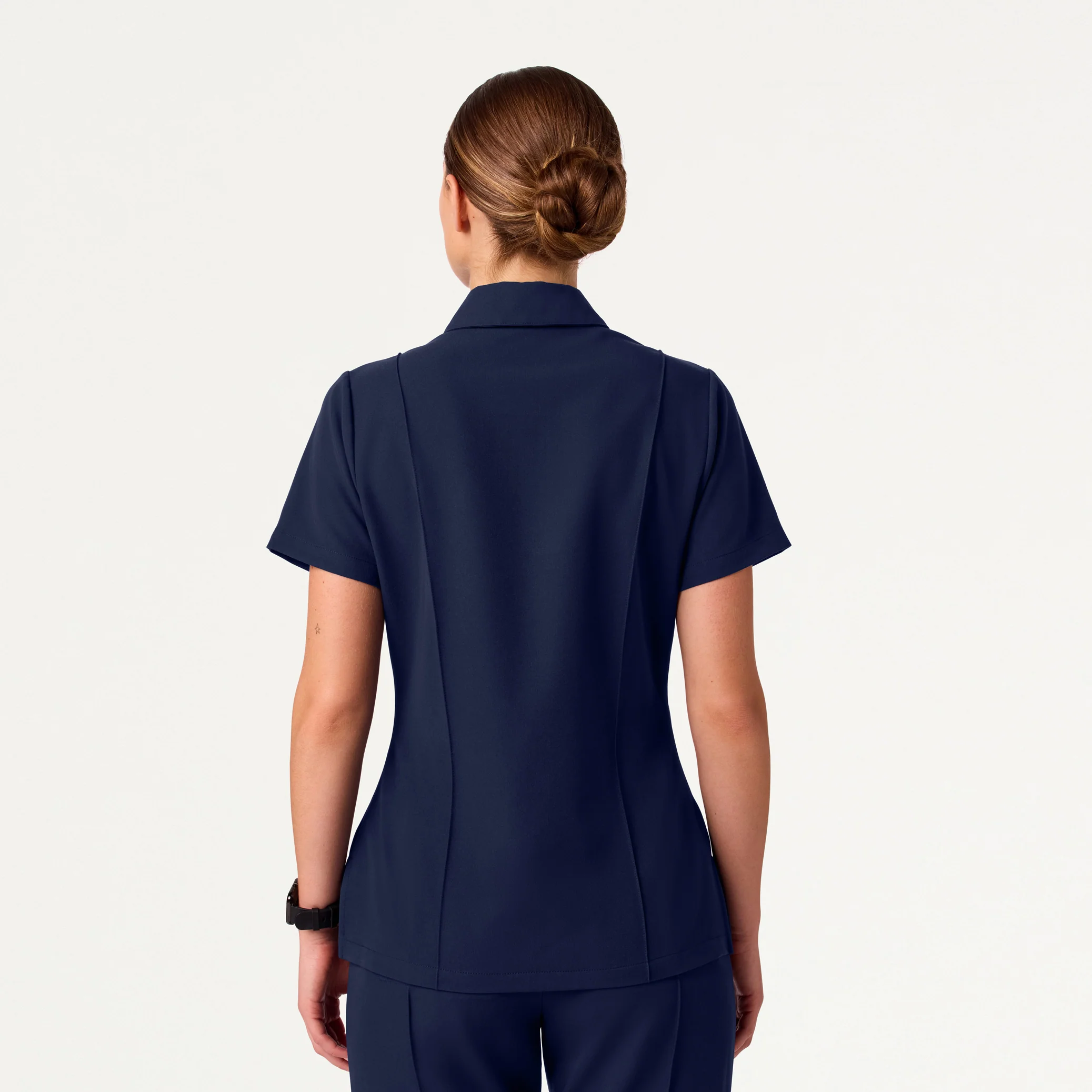 The Tailored Flare Scrub Set - Midnight Navy - Image 3