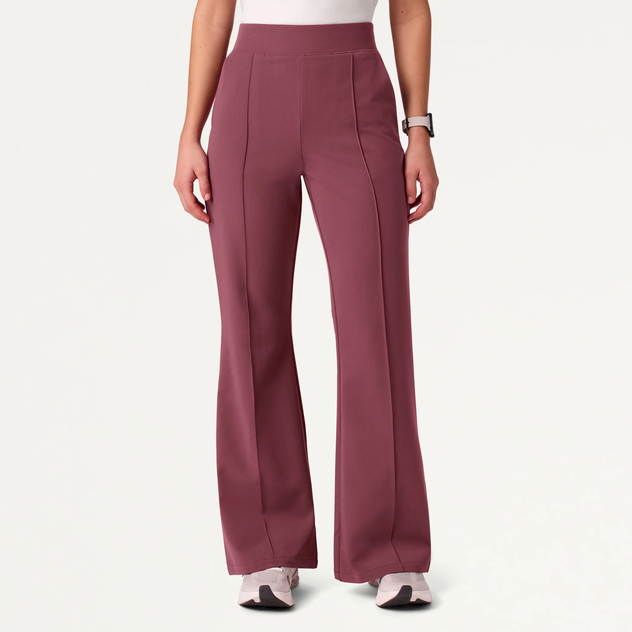 The Tailored Flare Scrub Set - Rosewood - Image 4