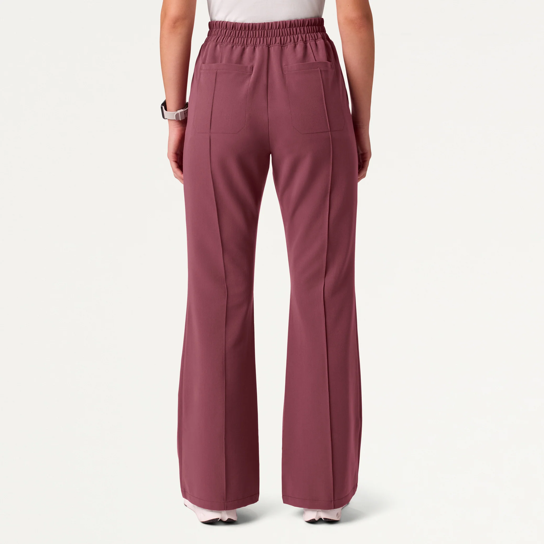 The Tailored Flare Scrub Set - Rosewood - Image 5