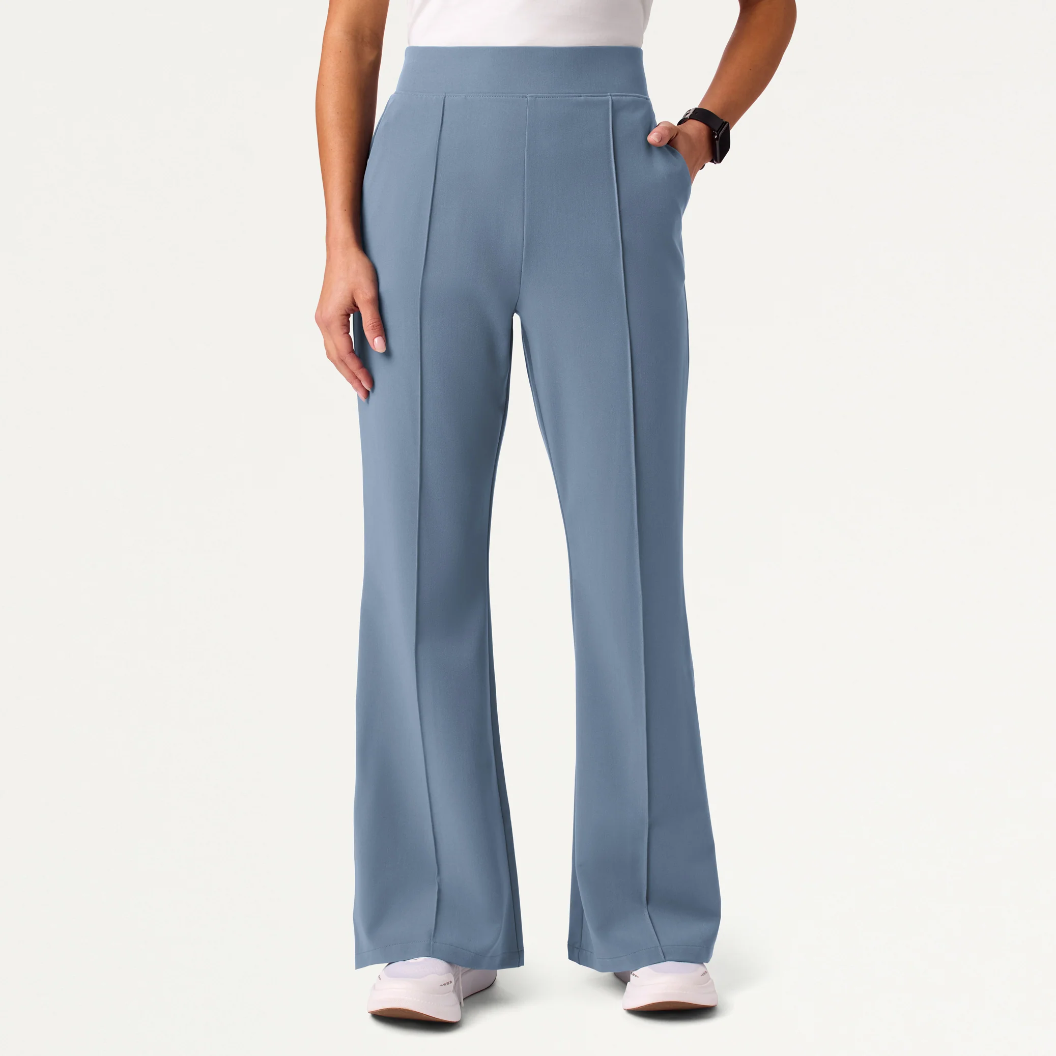 The Tailored Flare Scrub Set - Storm Blue - Image 4