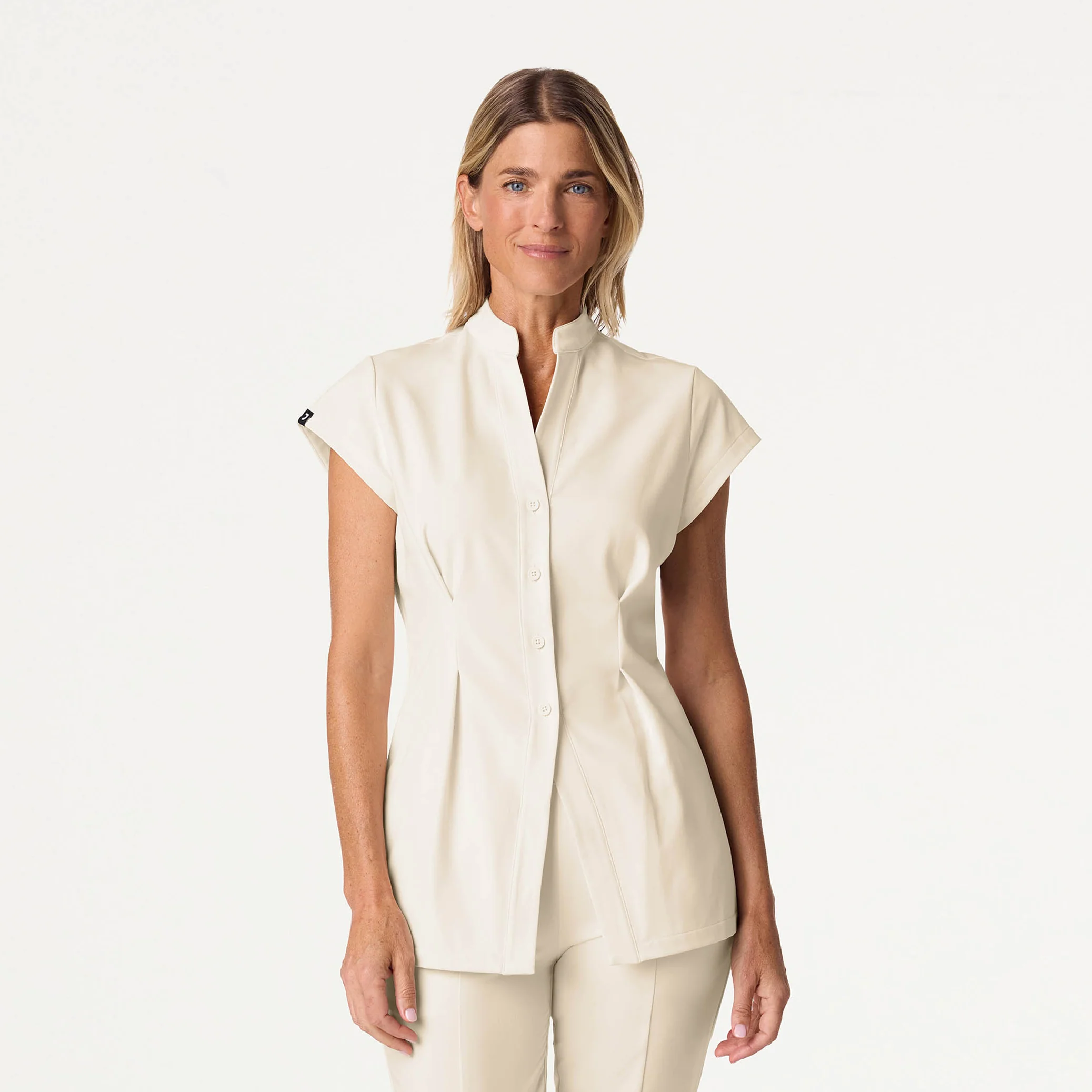 The Tailored Tunic Scrub Set - Birch - Image 2