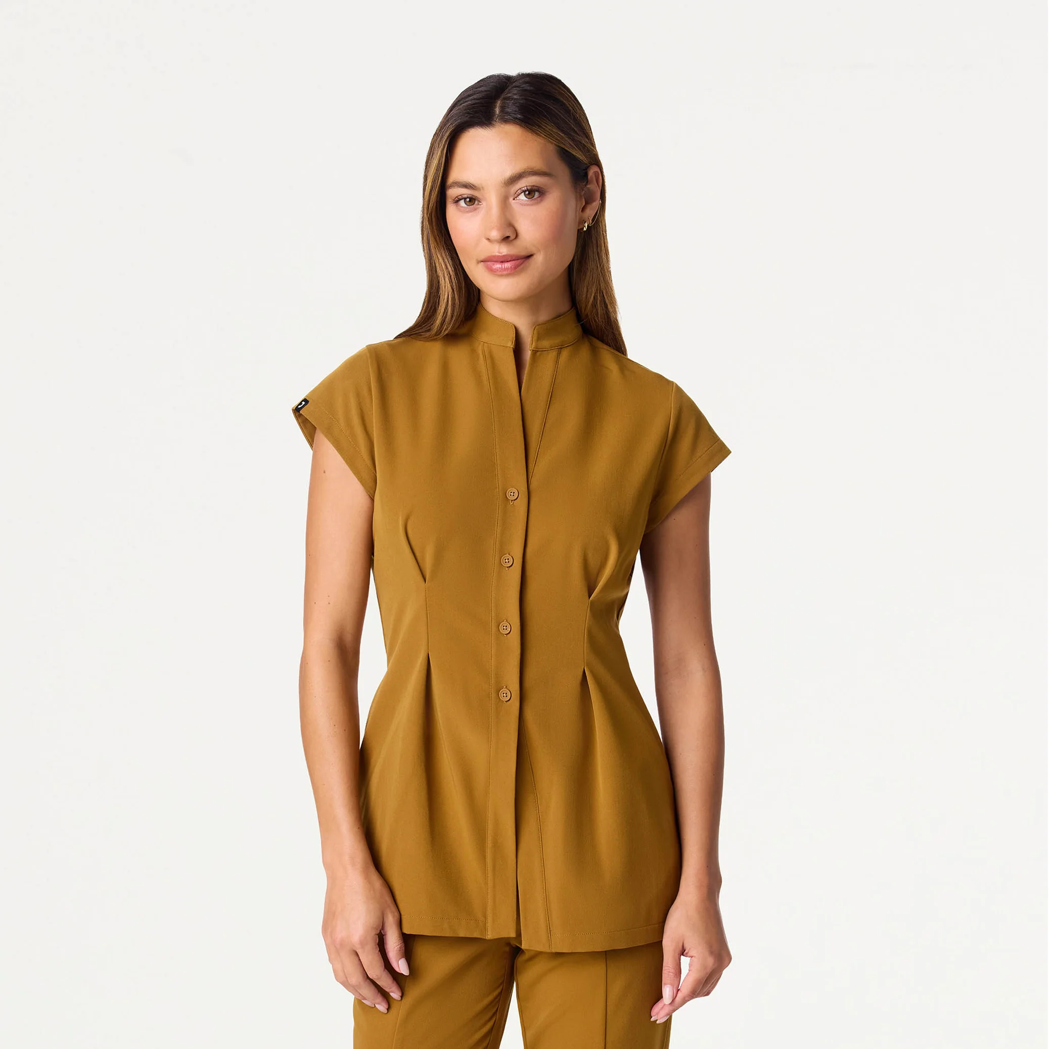 The Tailored Tunic Scrub Set - Cider - Image 2