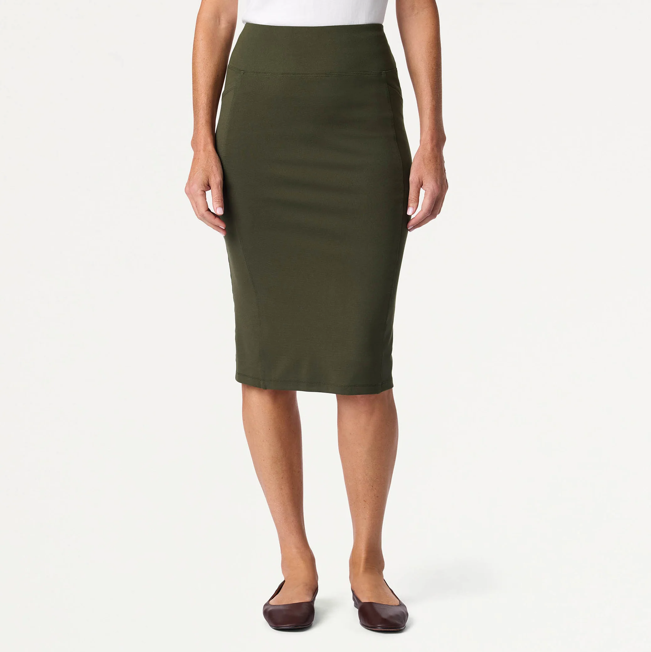 The UltraSOFT™ Skirt Scrub Set - Deep Olive - Image 4