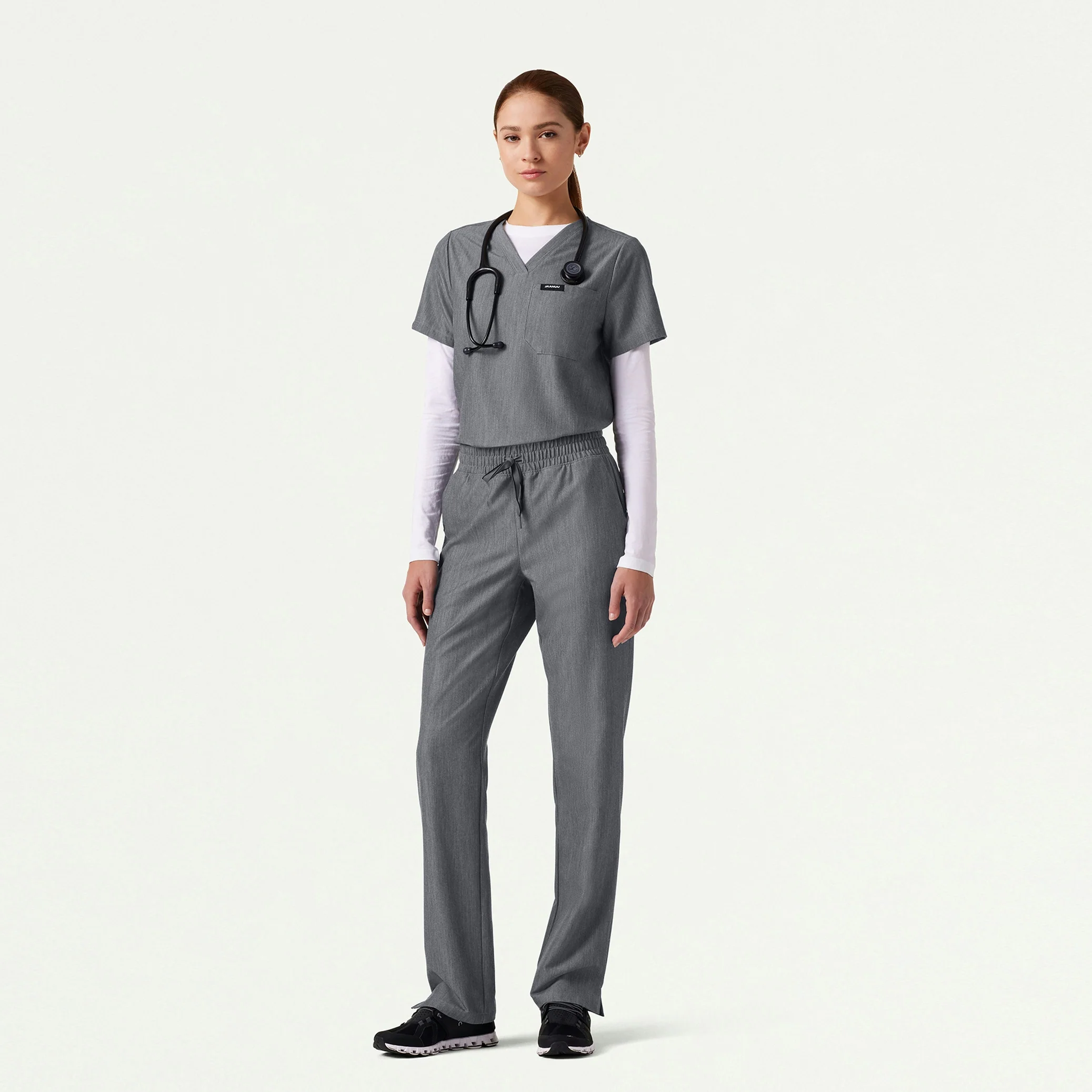 The Yuri Underscrub Set - Heather Gray