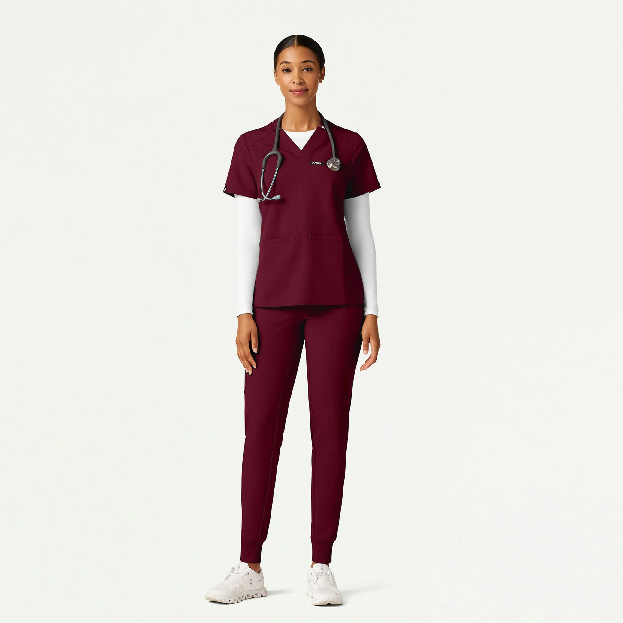 The Zoe Underscrub Set - Burgundy