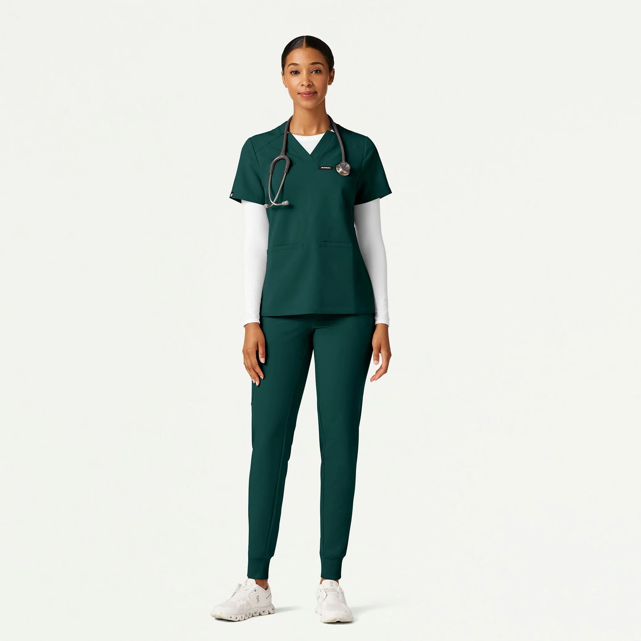 The Zoe Underscrub Set - Heather Gray