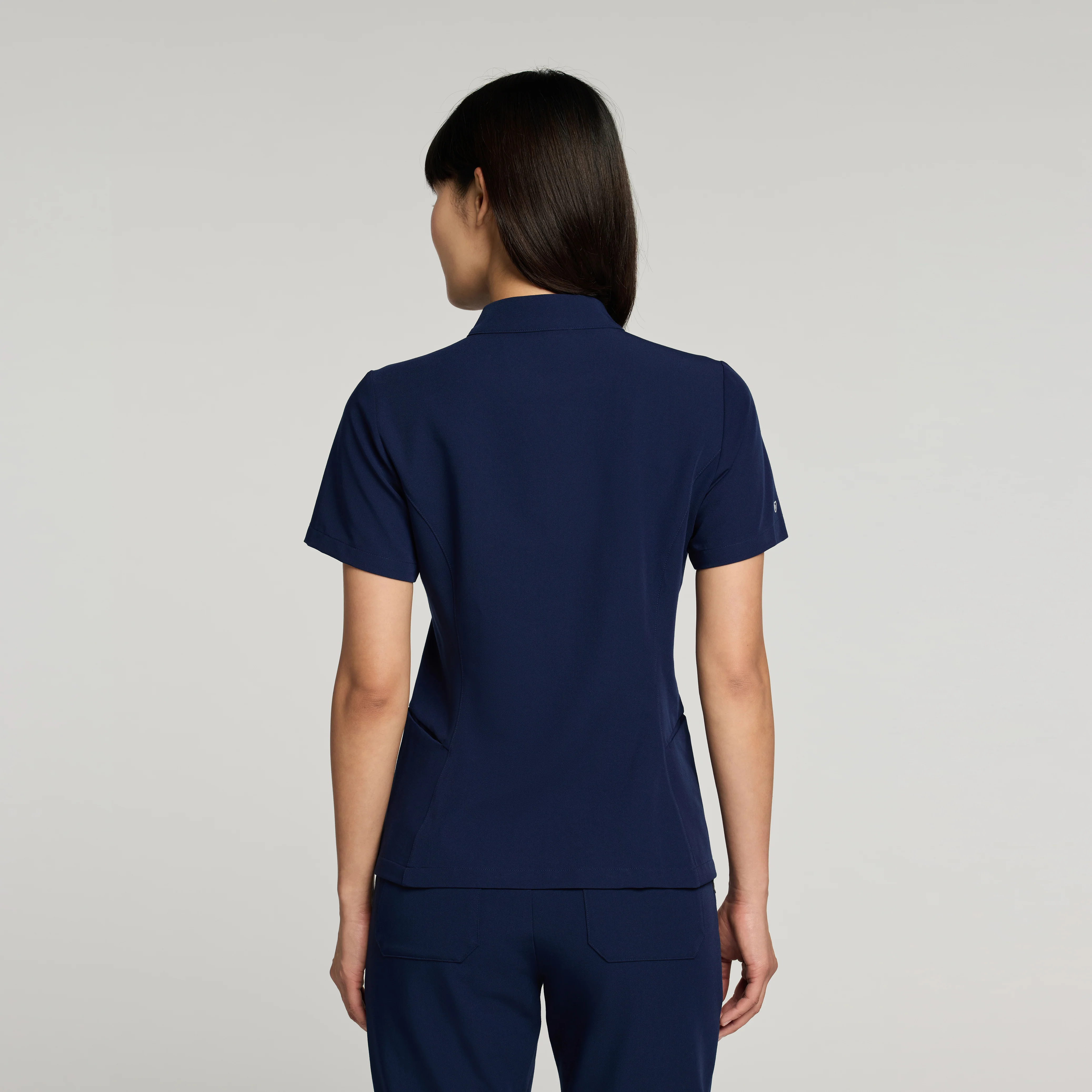 Aria Fit & Flare Scrub Top - Midnight Navy - Image 4