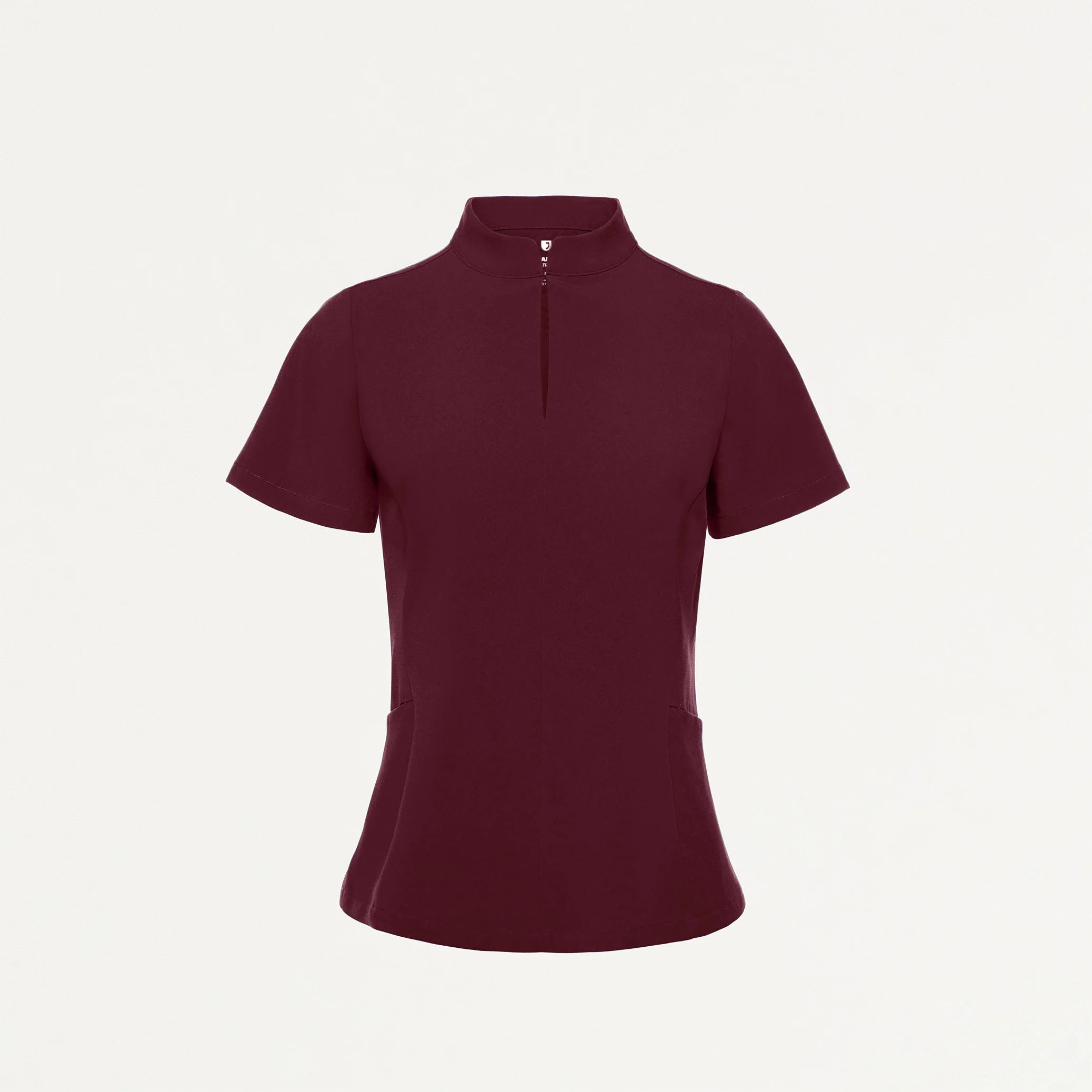 Aria Fit & Flare UltraLITE™ Scrub Top - Burgundy - Image 2