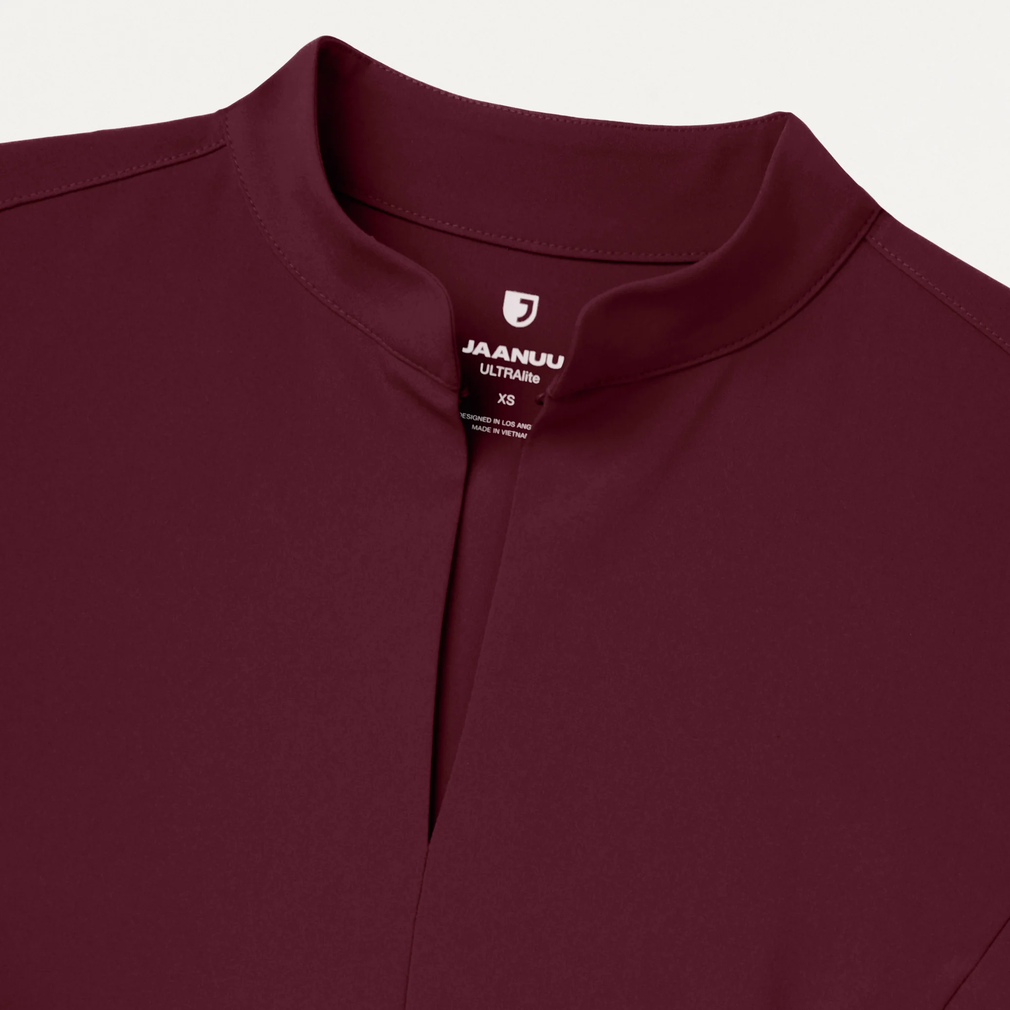 Aria Fit & Flare UltraLITE™ Scrub Top - Burgundy - Image 6