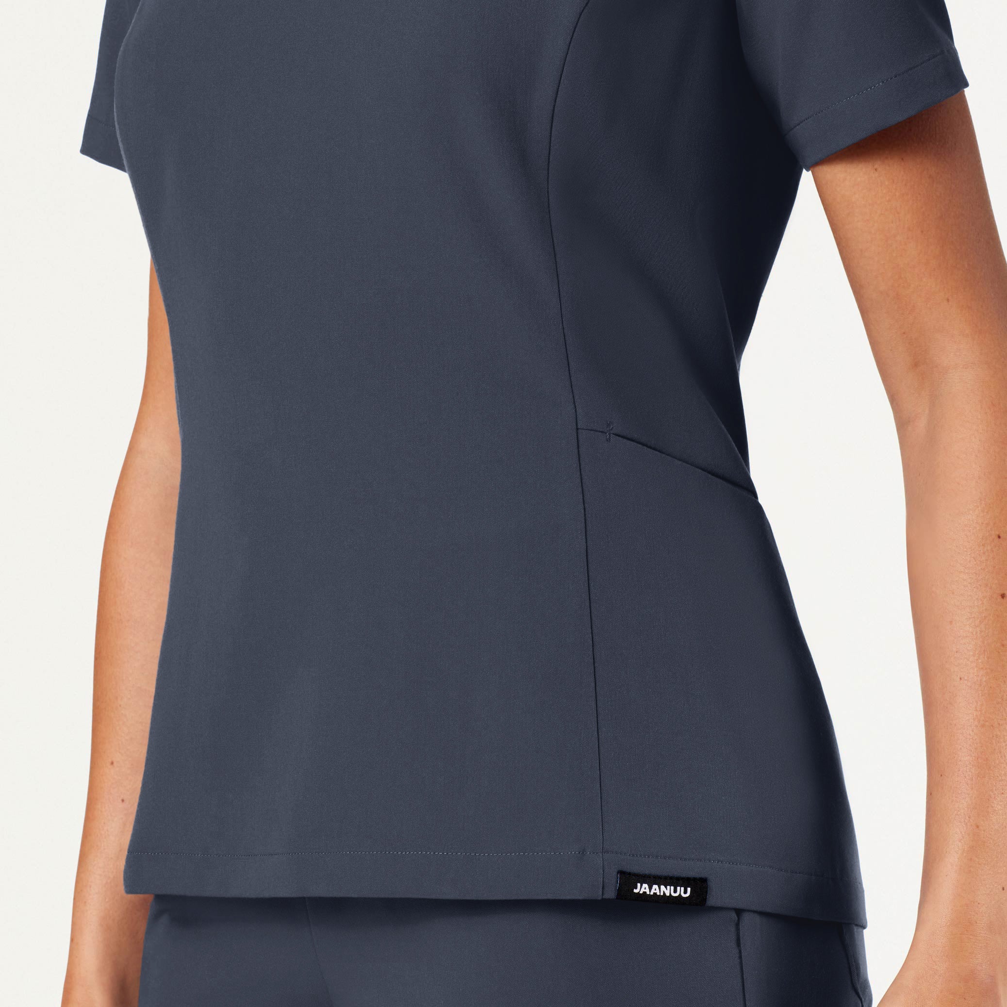 Calix Fit & Flare Scrub Top - Carbon Gray - Image 5