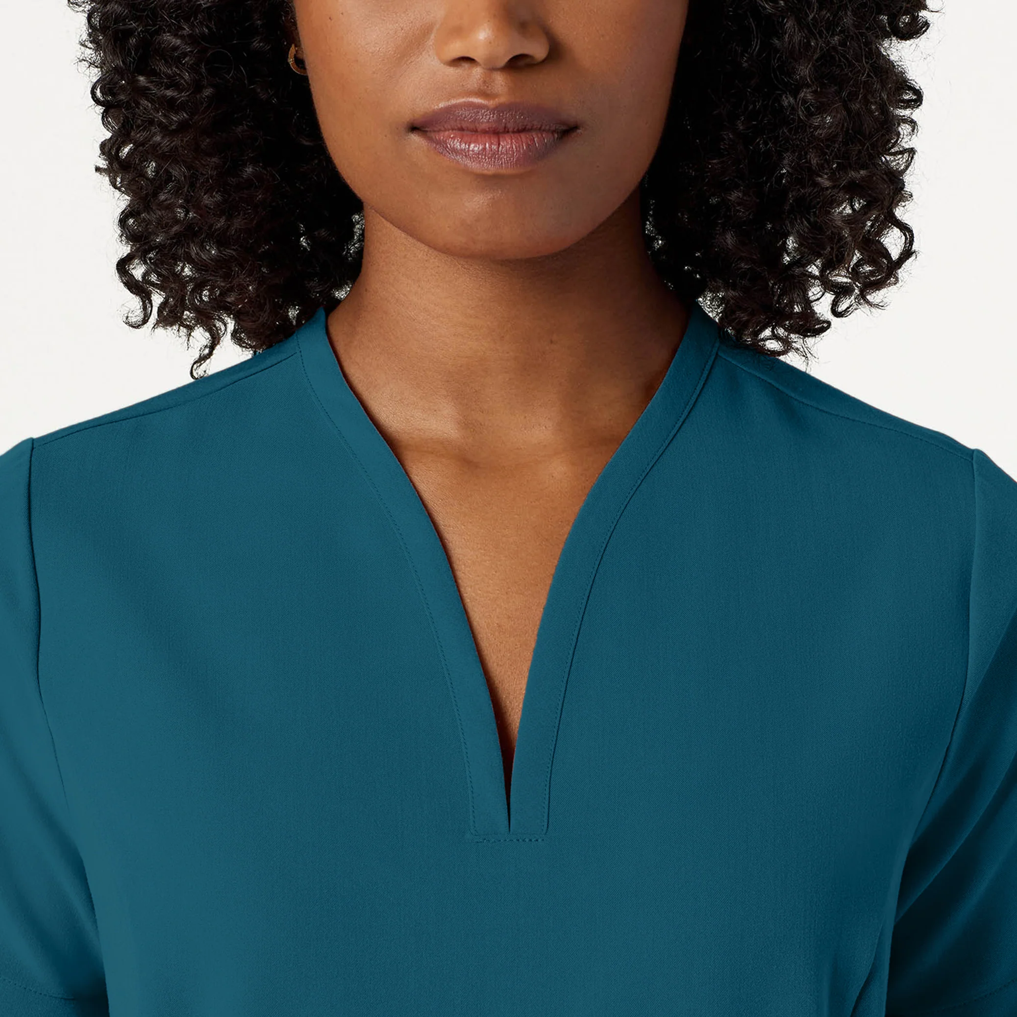 Calix Fit & Flare Scrub Top - Caribbean Blue - Image 5