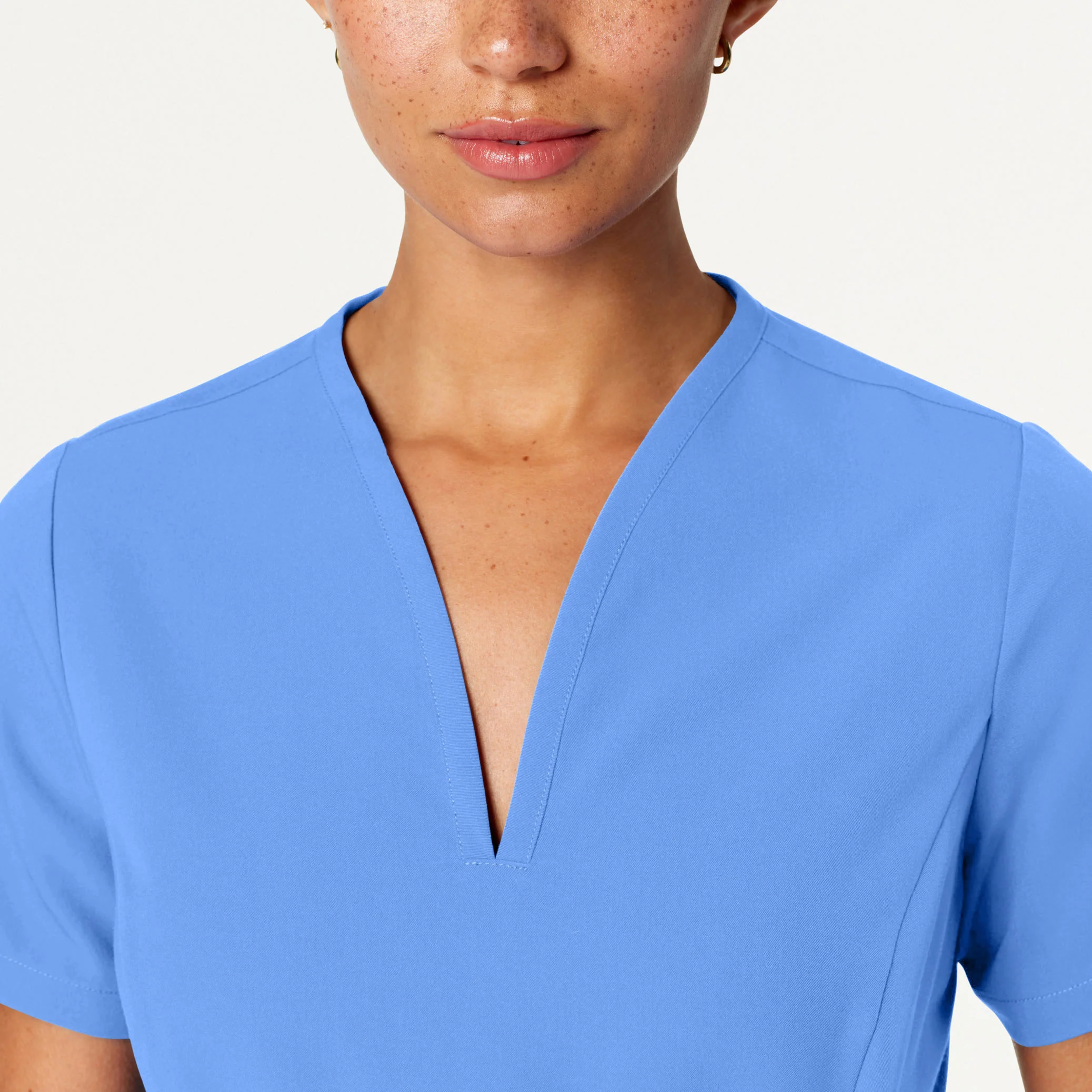 Calix Fit & Flare Scrub Top - Ceil Blue - Image 4
