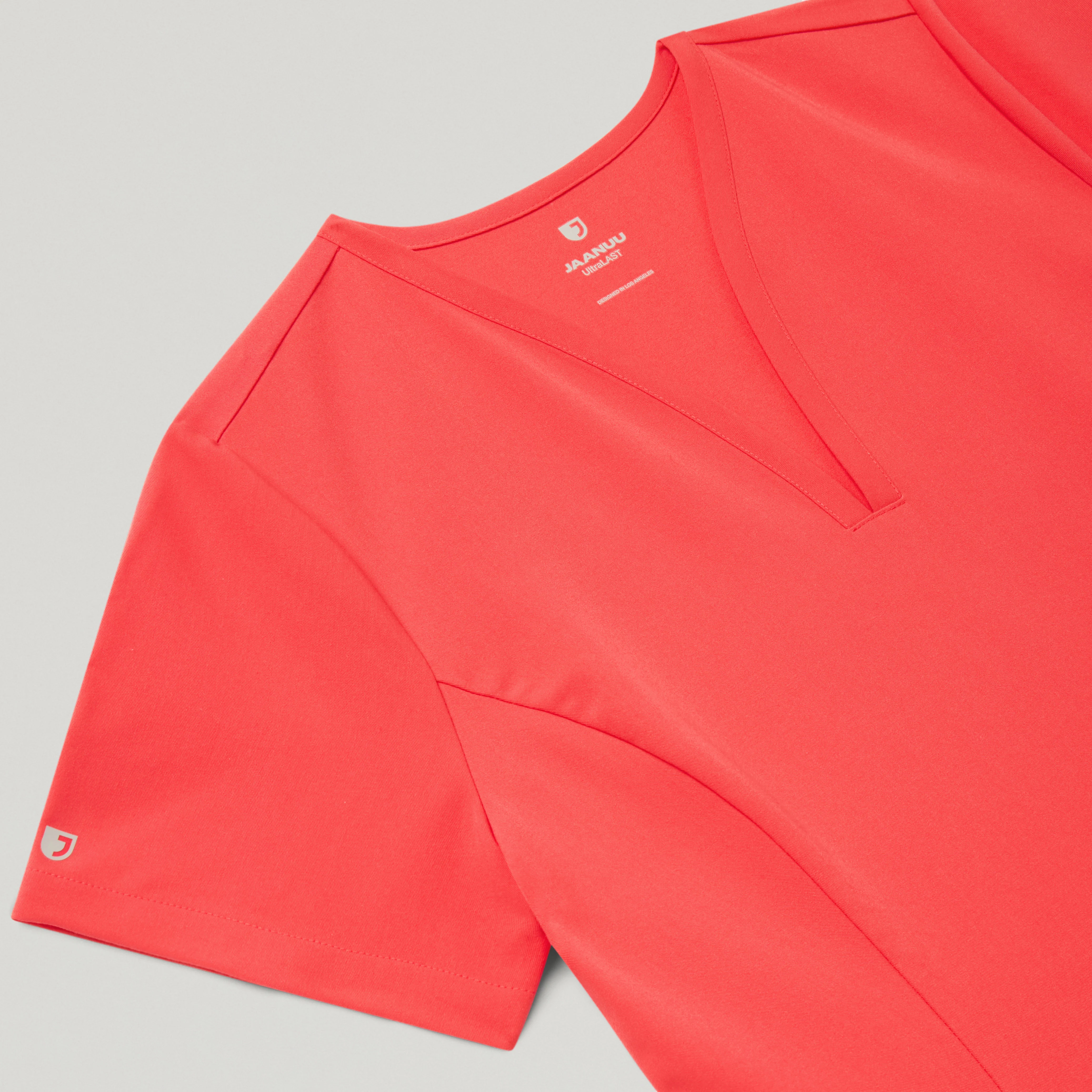 Calix Fit & Flare Scrub Top - Coral - Image 5