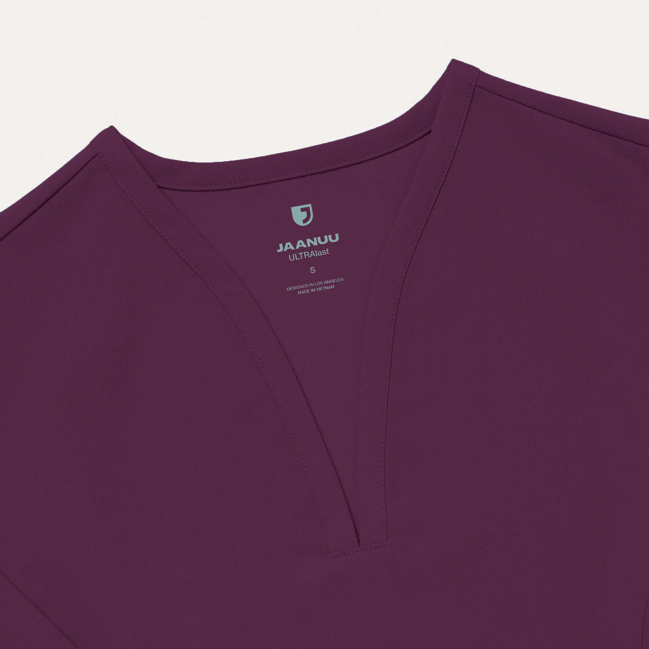 Calix Fit & Flare Scrub Top - Deep Eggplant - Image 5