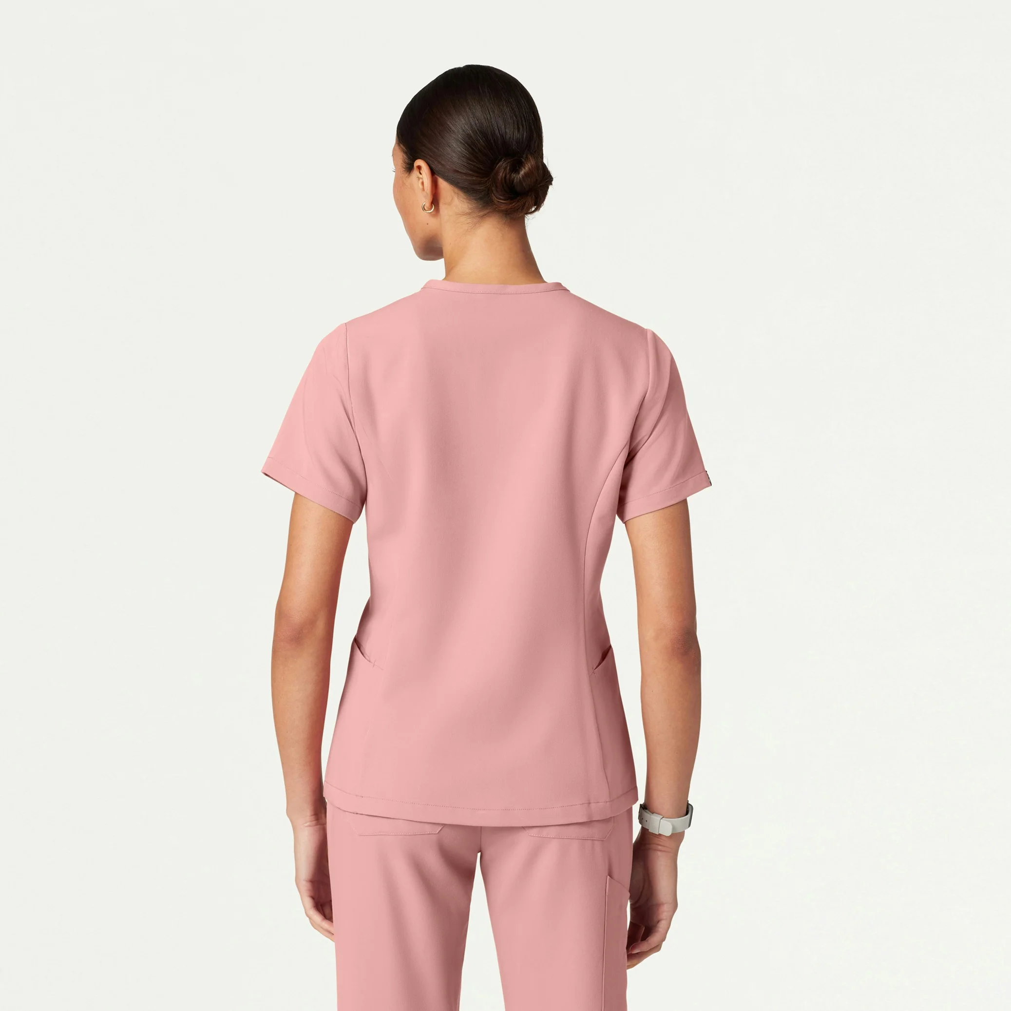 Calix Fit & Flare Scrub Top - Mauve - Image 4