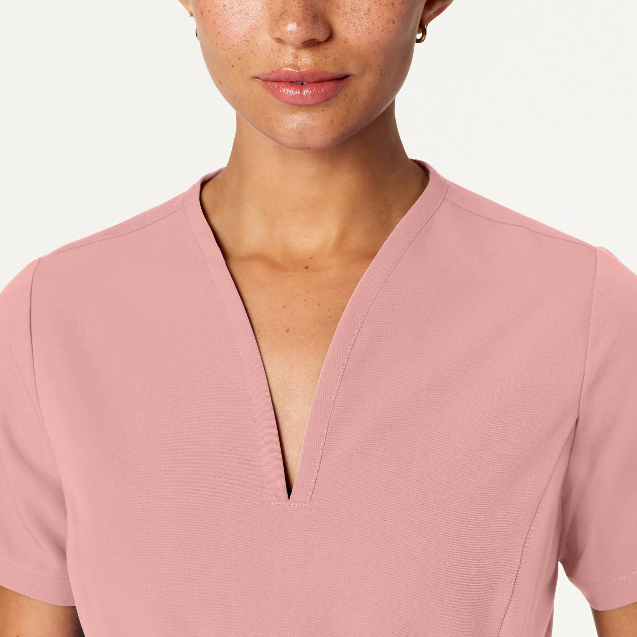 Calix Fit & Flare Scrub Top - Mauve - Image 5