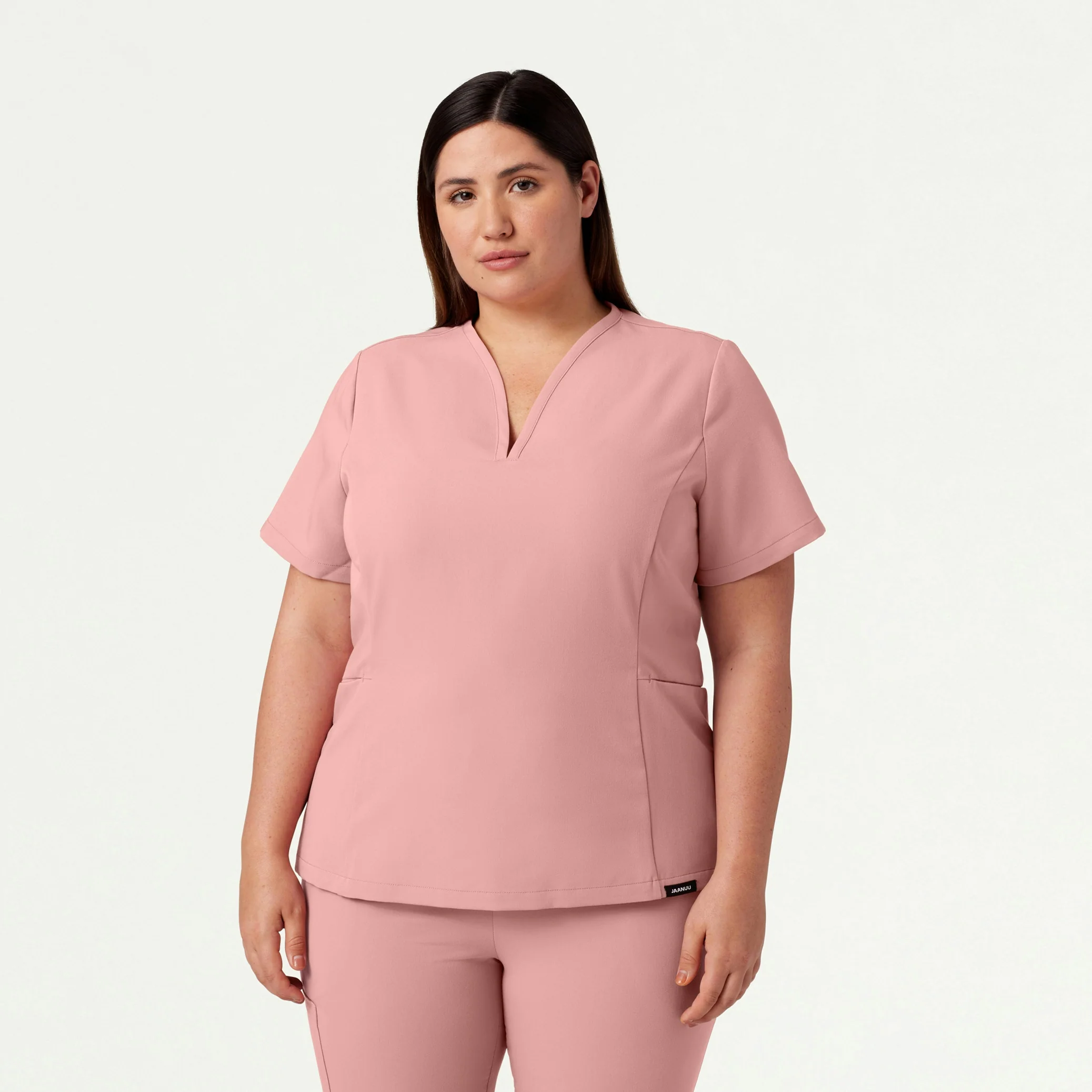 Calix Fit & Flare Scrub Top - Mauve - Image 7