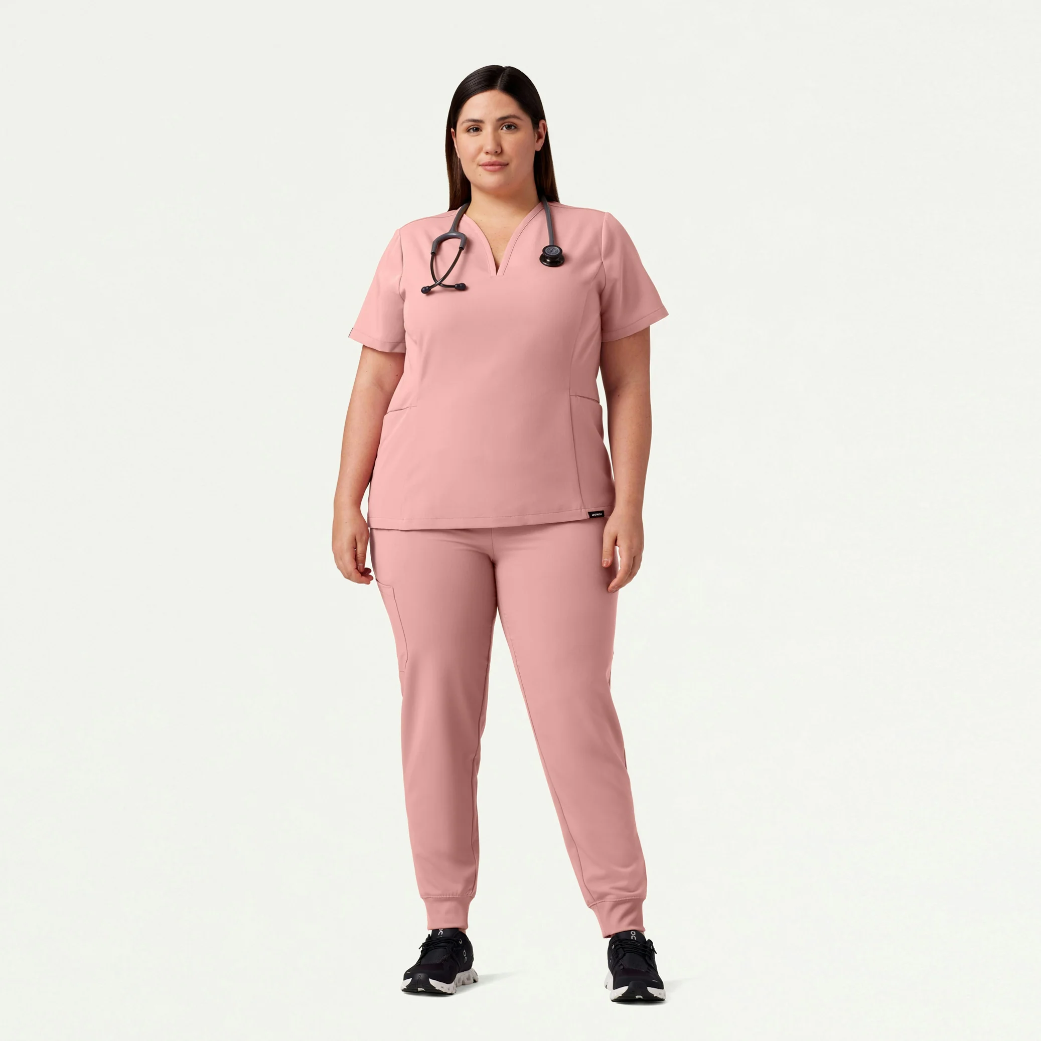 Calix Fit & Flare Scrub Top - Mauve - Image 8
