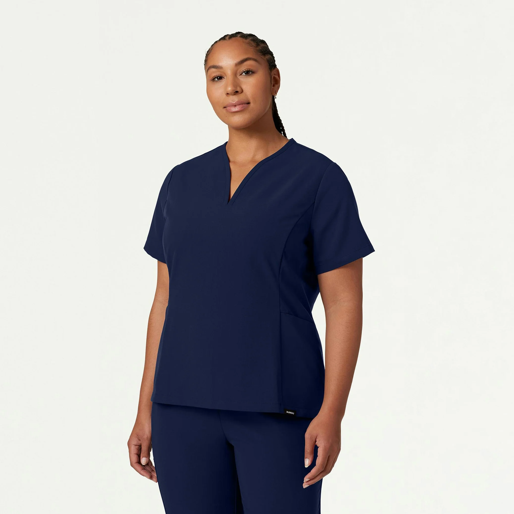 Calix Fit & Flare Scrub Top - Midnight Navy - Image 6