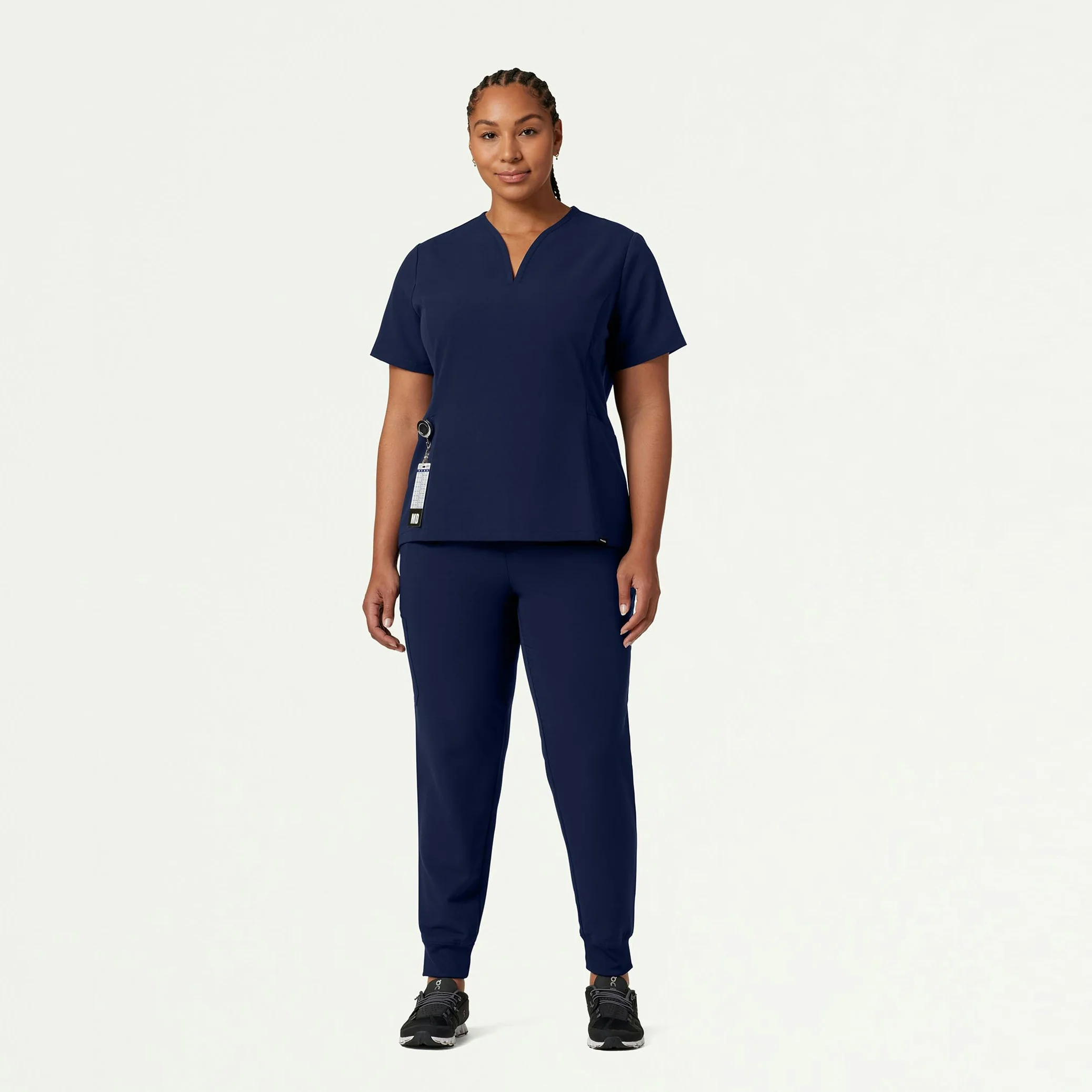 Calix Fit & Flare Scrub Top - Midnight Navy - Image 7