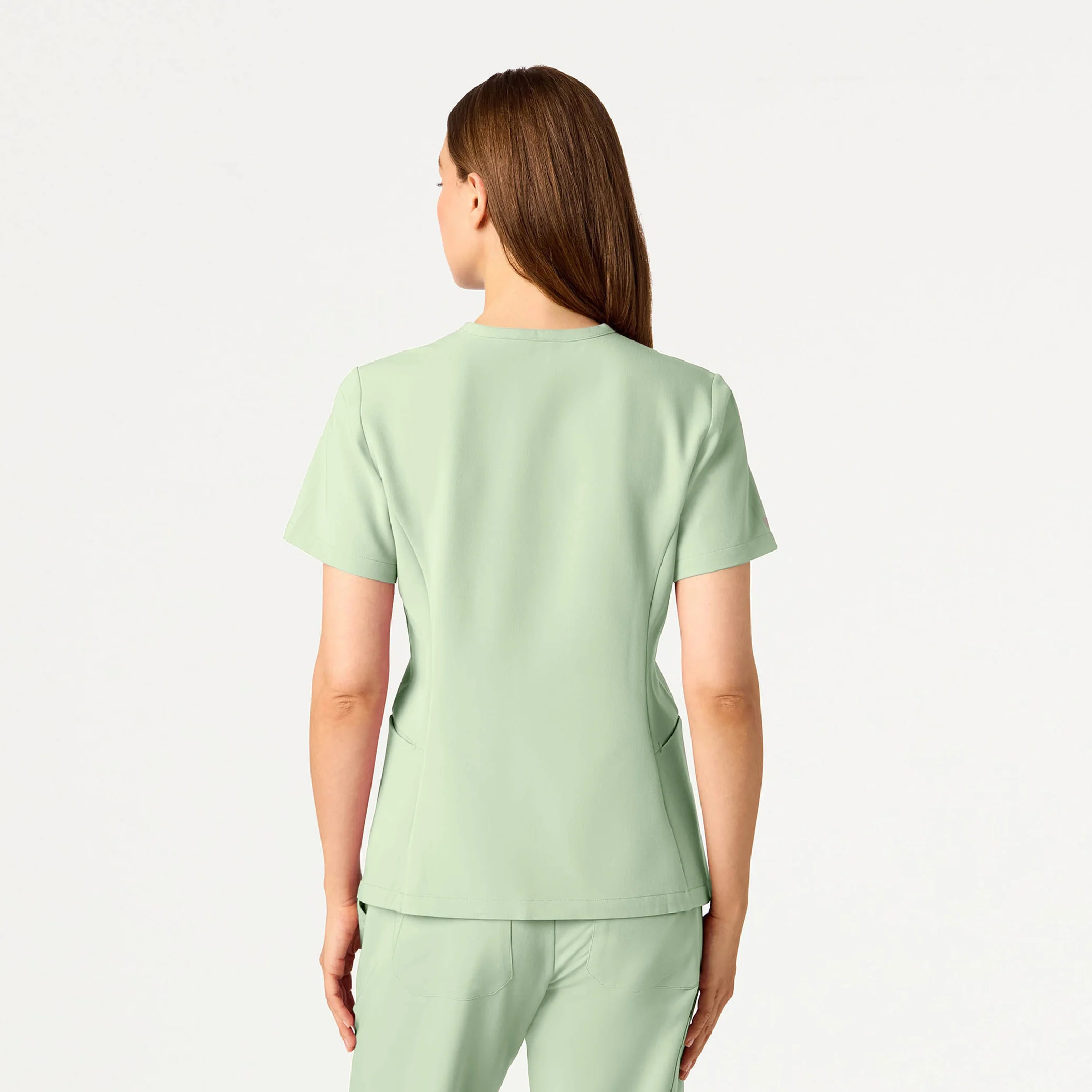 Calix Fit & Flare Scrub Top - Mint - Image 4