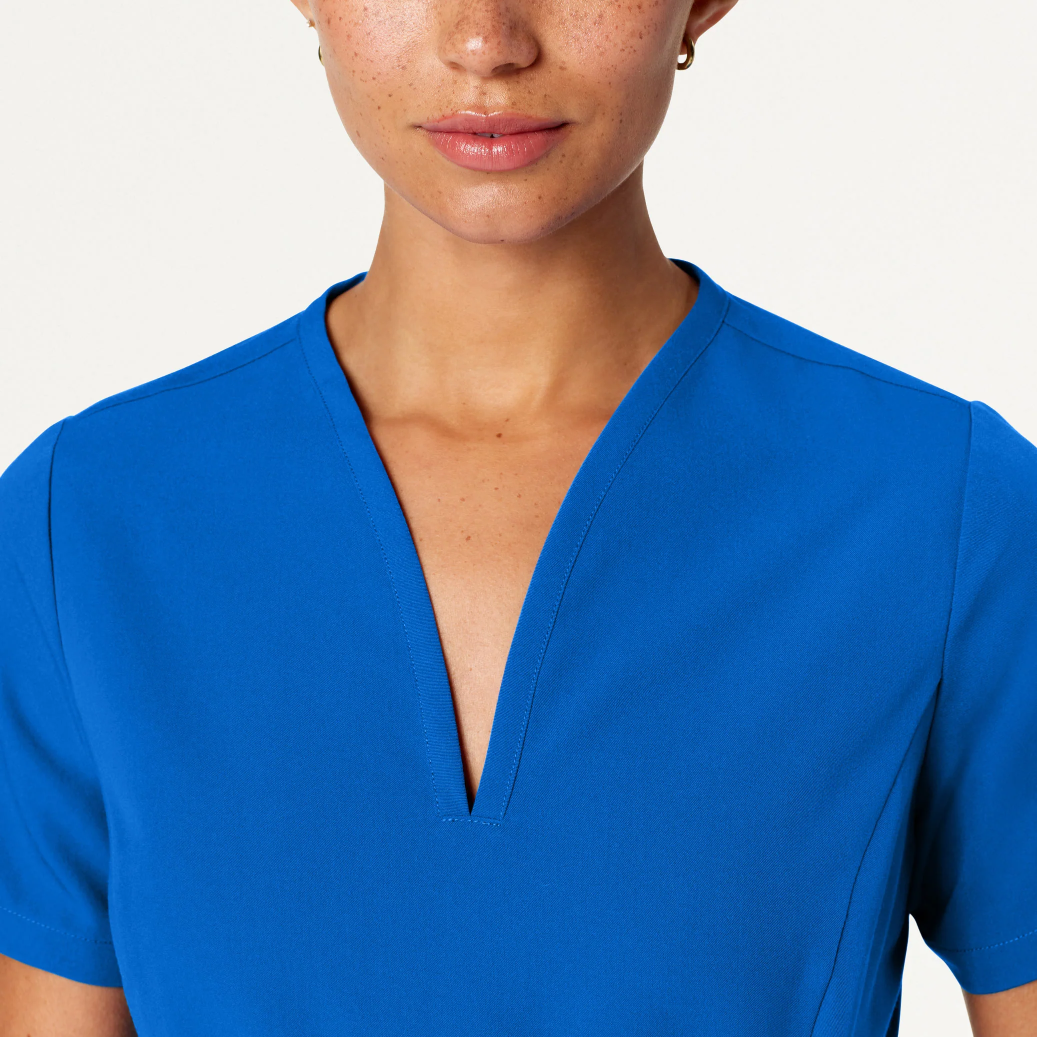 Calix Fit & Flare Scrub Top - Royal Blue - Image 4