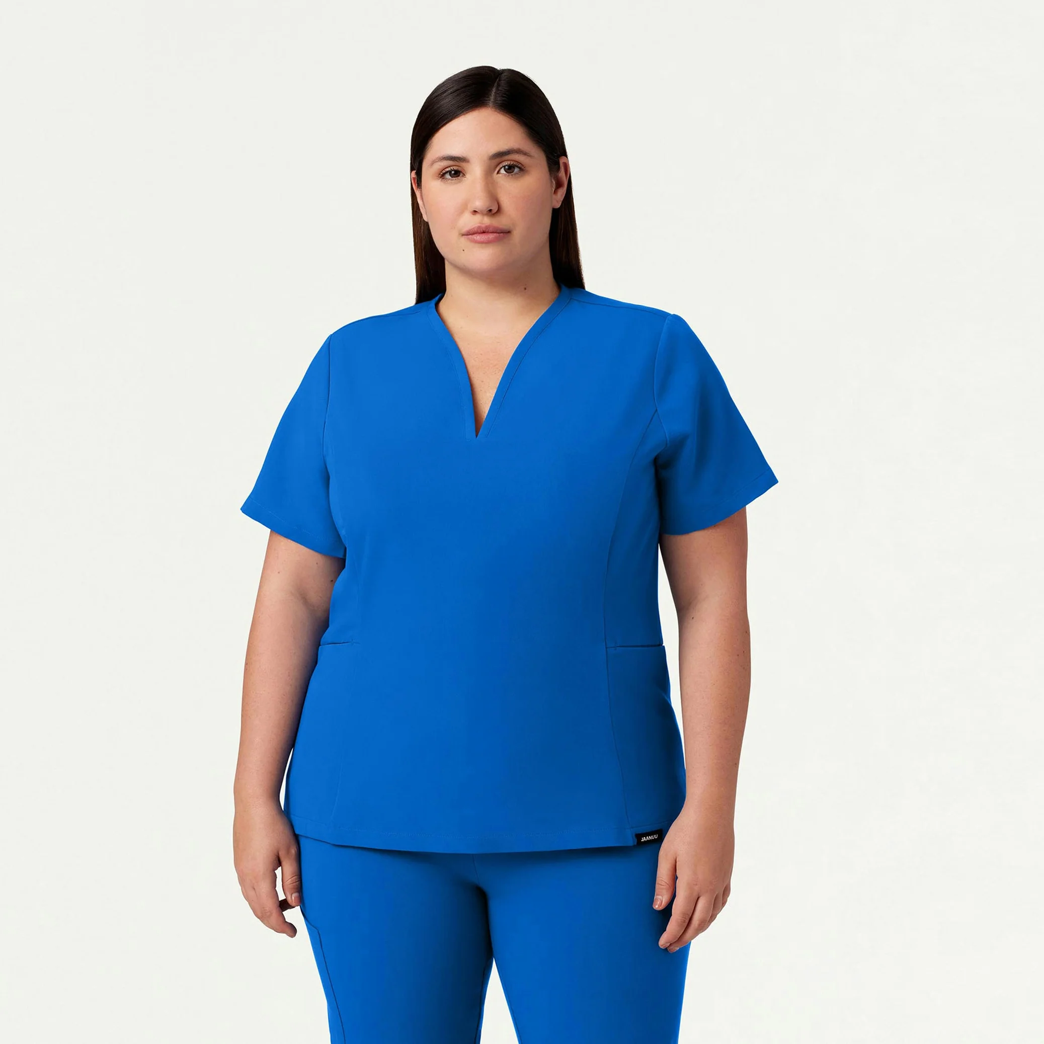 Calix Fit & Flare Scrub Top - Royal Blue - Image 6
