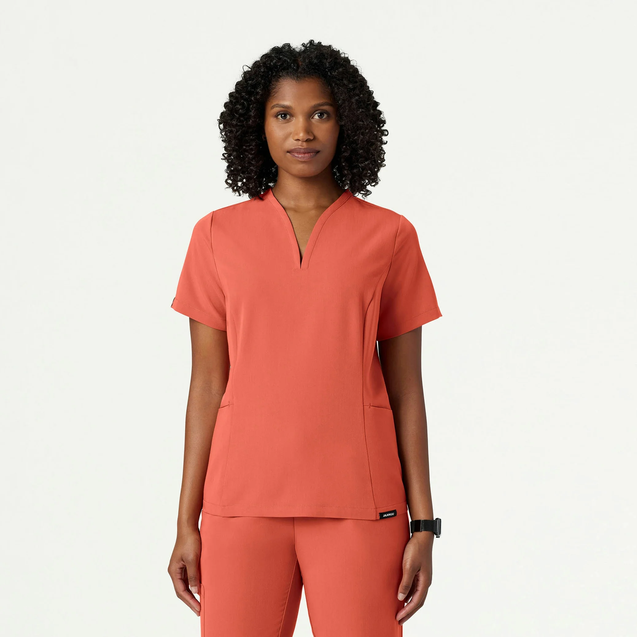 Calix Fit & Flare Scrub Top - Terra