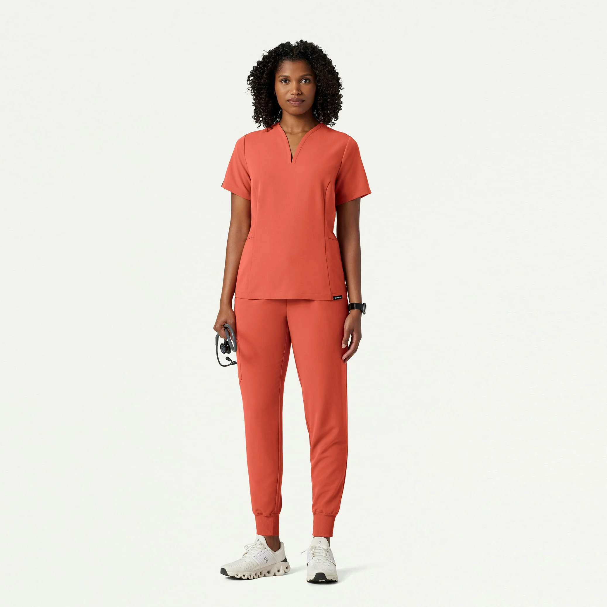 Calix Fit & Flare Scrub Top - Terra - Image 3