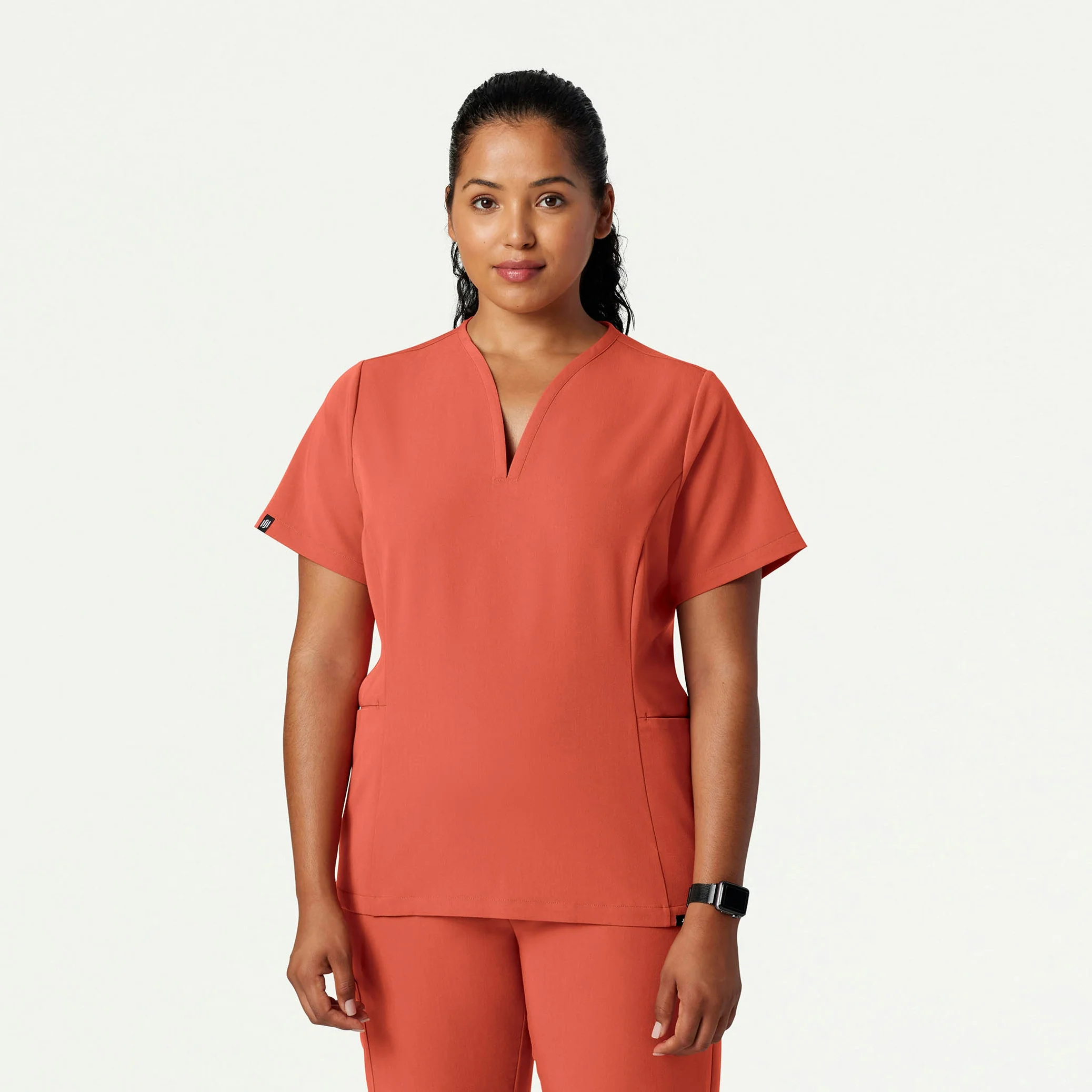 Calix Fit & Flare Scrub Top - Terra - Image 5