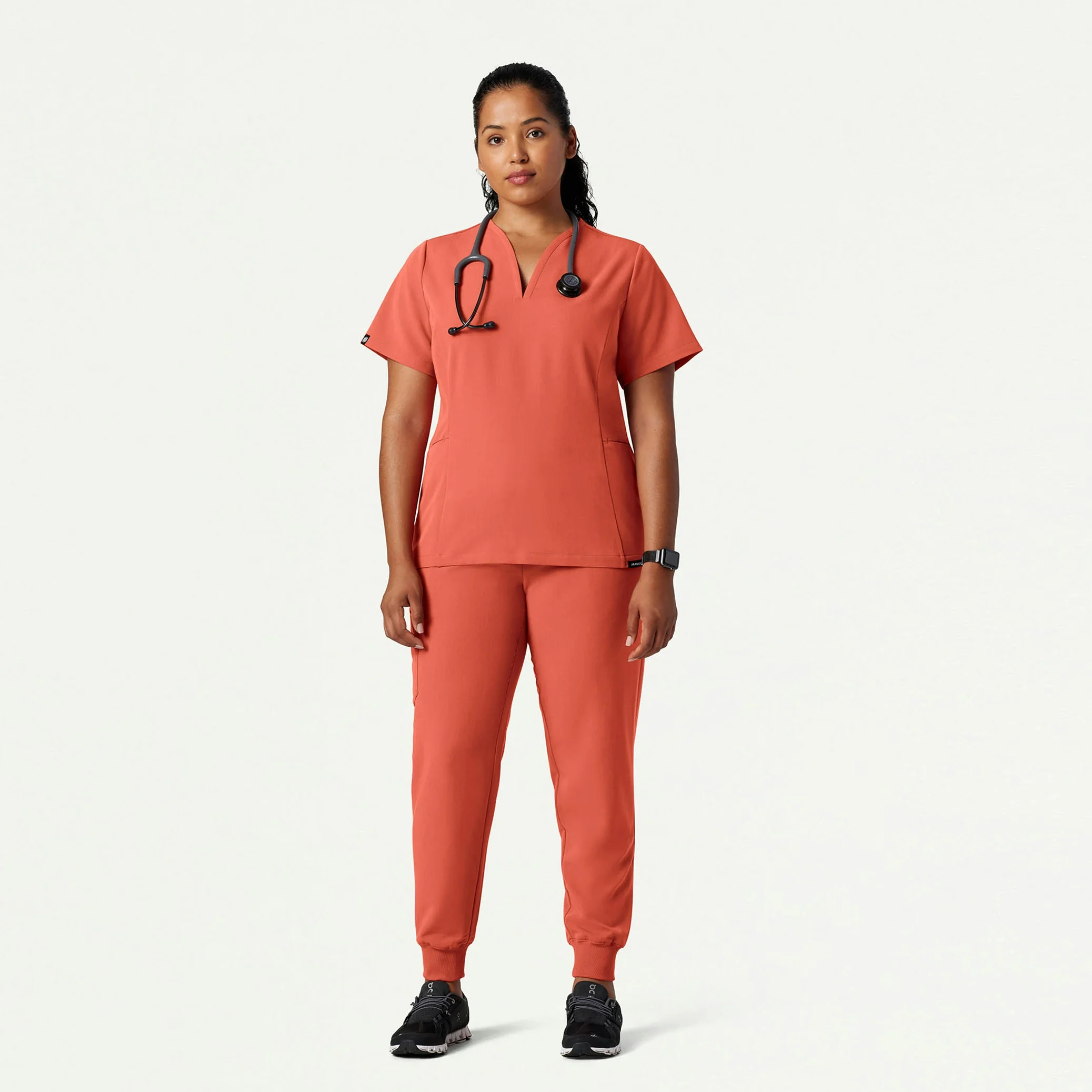 Calix Fit & Flare Scrub Top - Terra - Image 6