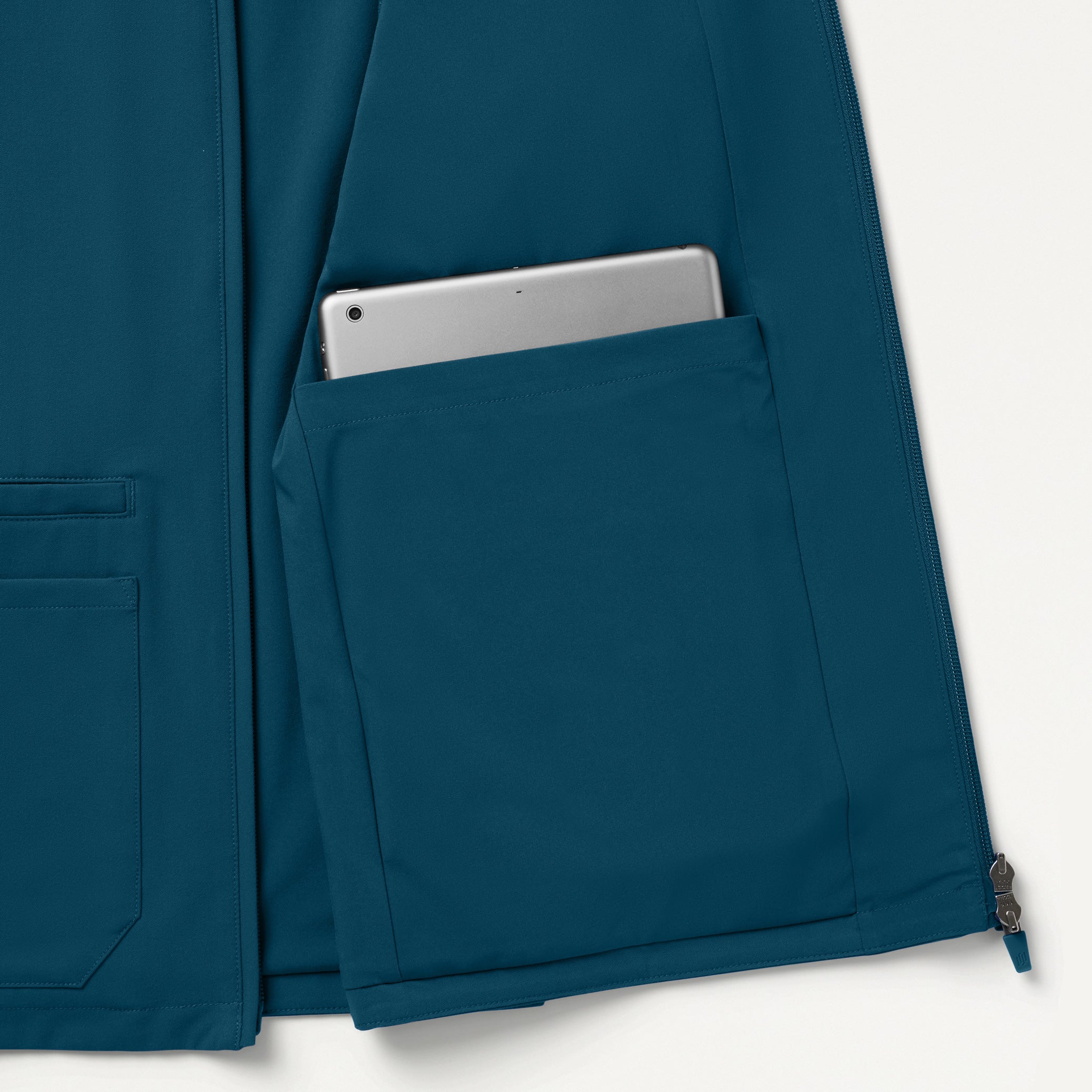 Ceri Essential 6-Pocket Scrub Jacket - Caribbean Blue - Image 8